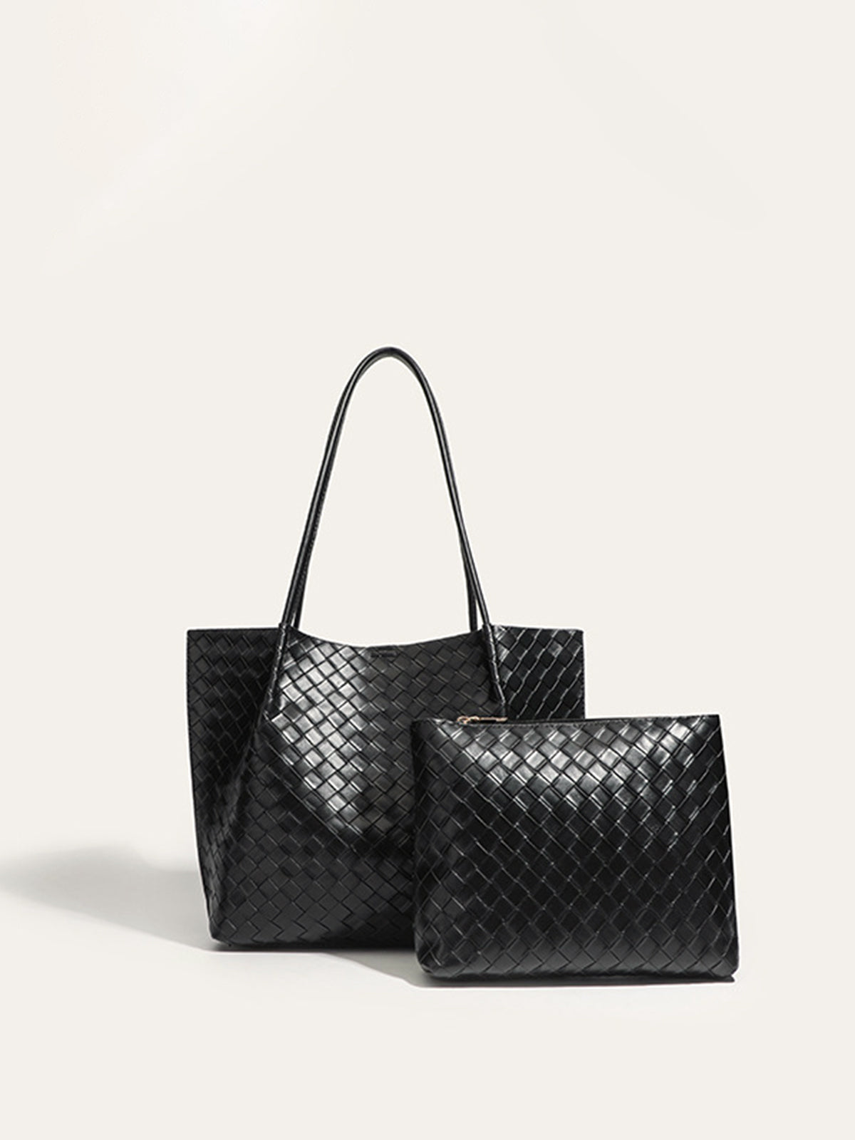 Woven PU Tote Bag-Massicos