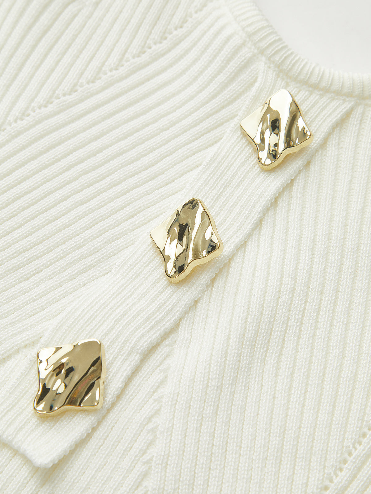 Ribbed Knit Metal Button Cami Top-Massicos
