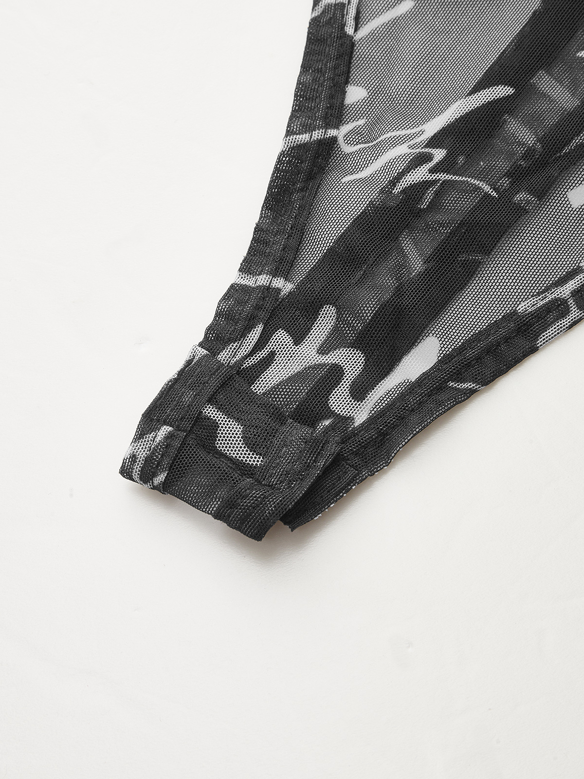 Sheer Meltaway Tank Top Scripted Bodysuit-Massicos