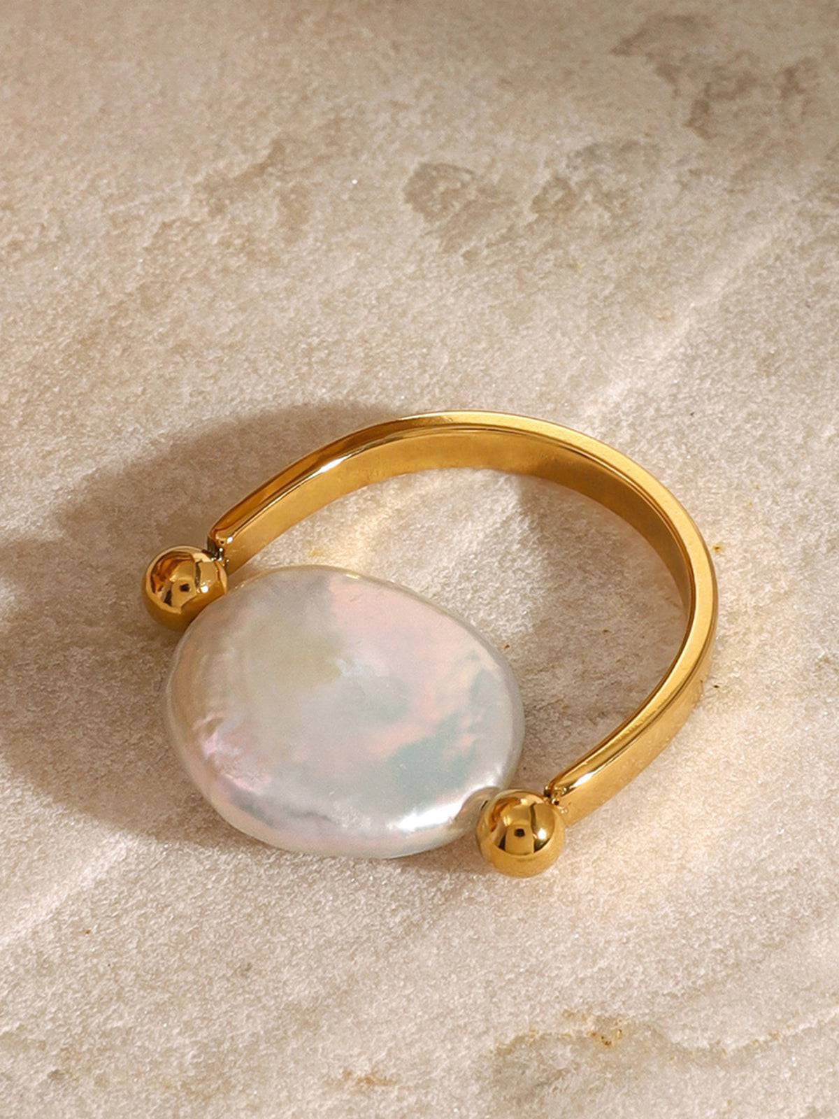 Reversible Baroque Pearl Ring-Massicos