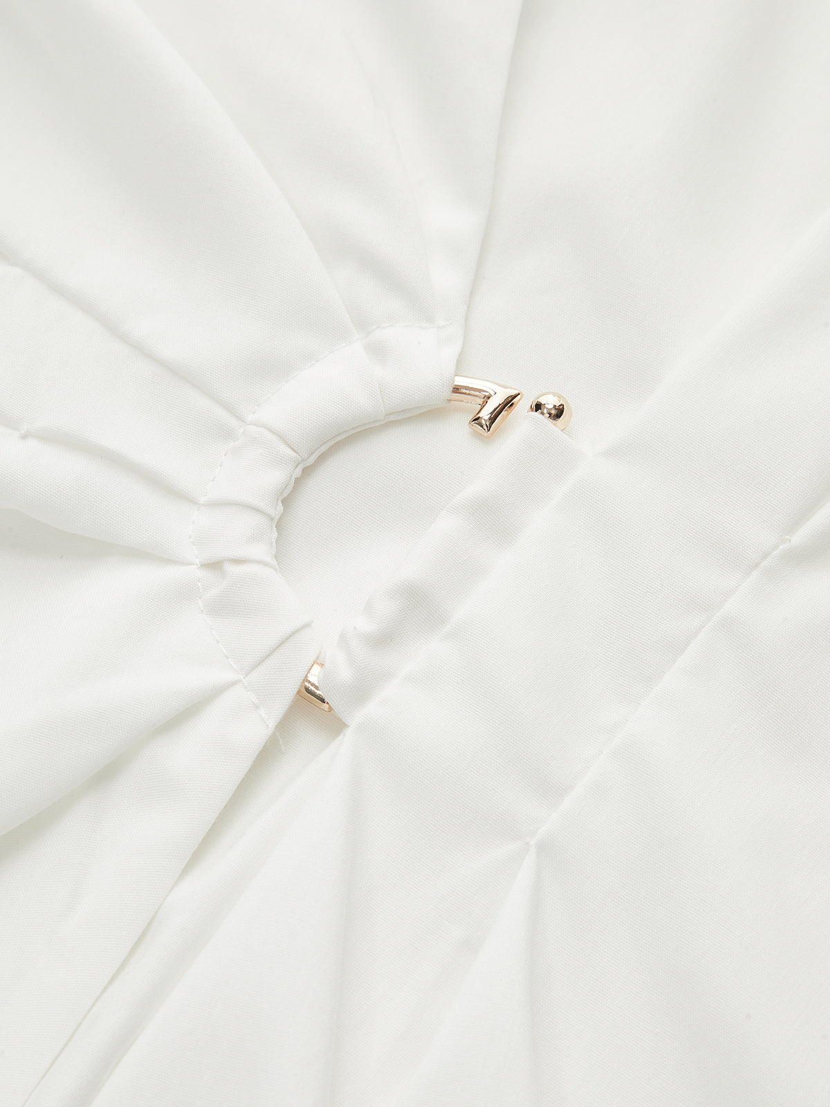 Asymmetric Wrap Shirt with Metal Buckle-Massicos