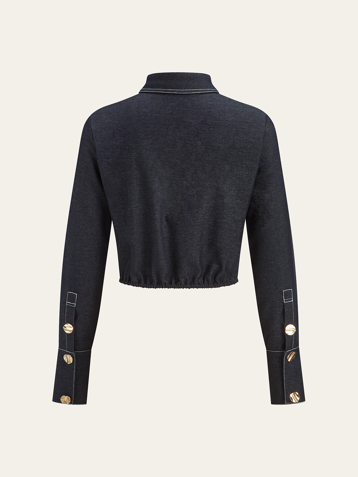 Metal Button Twist Shirt-Massicos