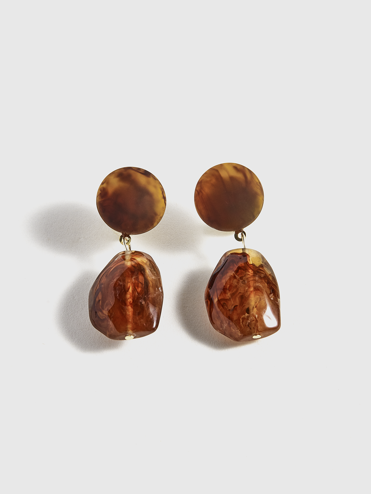 Tortoiseshell Acrylic Drop Earrings-Massicos