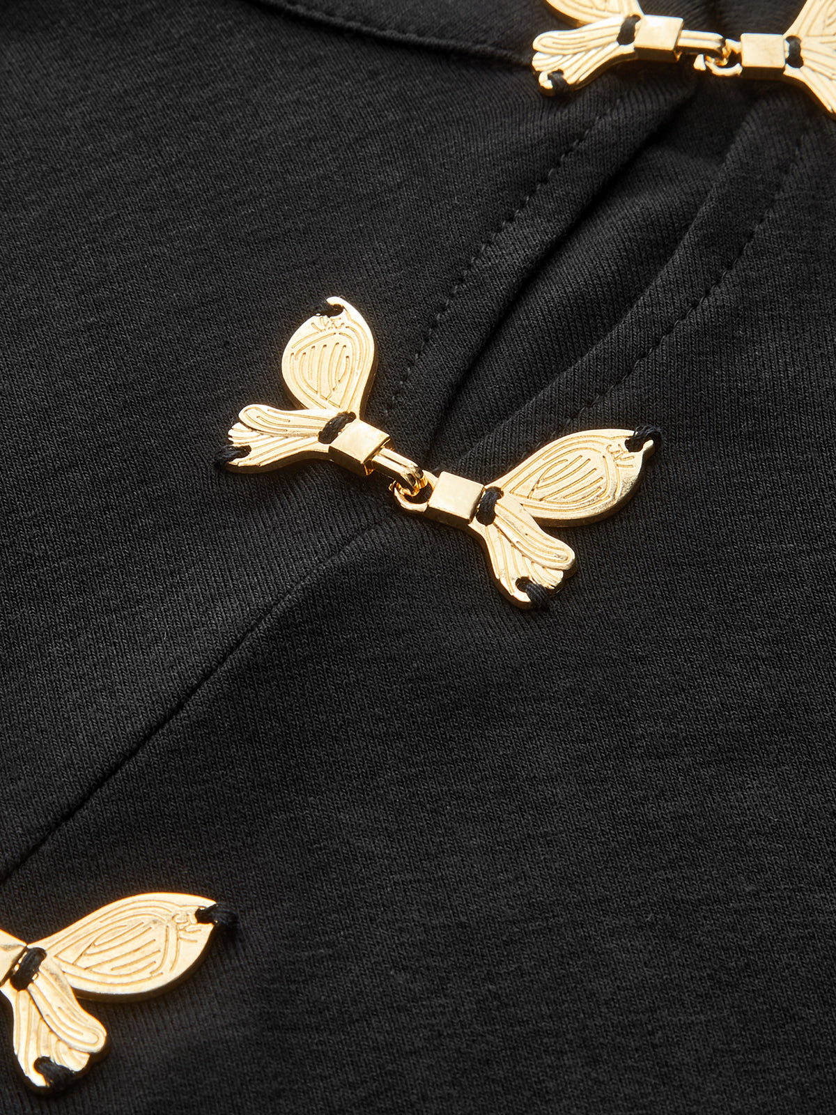 Metal Butterfly Detail Asymmetric Ruched Top-Massicos
