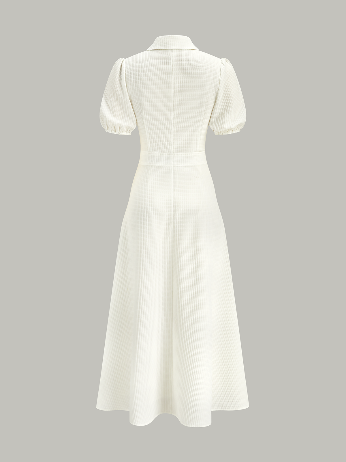 Textured Polo Neck Midi Dress-Massicos
