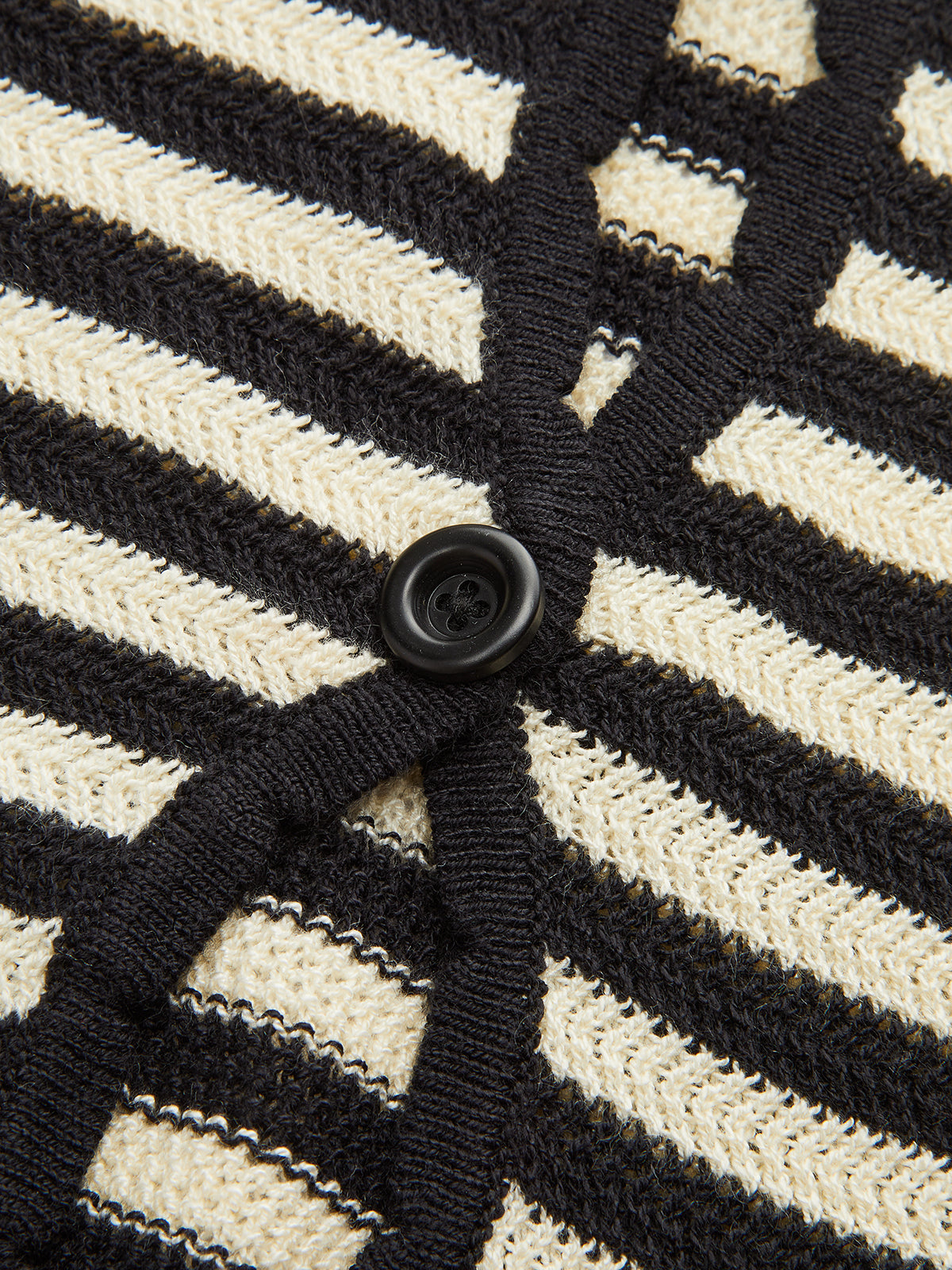 Striped Cut-Out Flare Sleeve Knit Top-Massicos