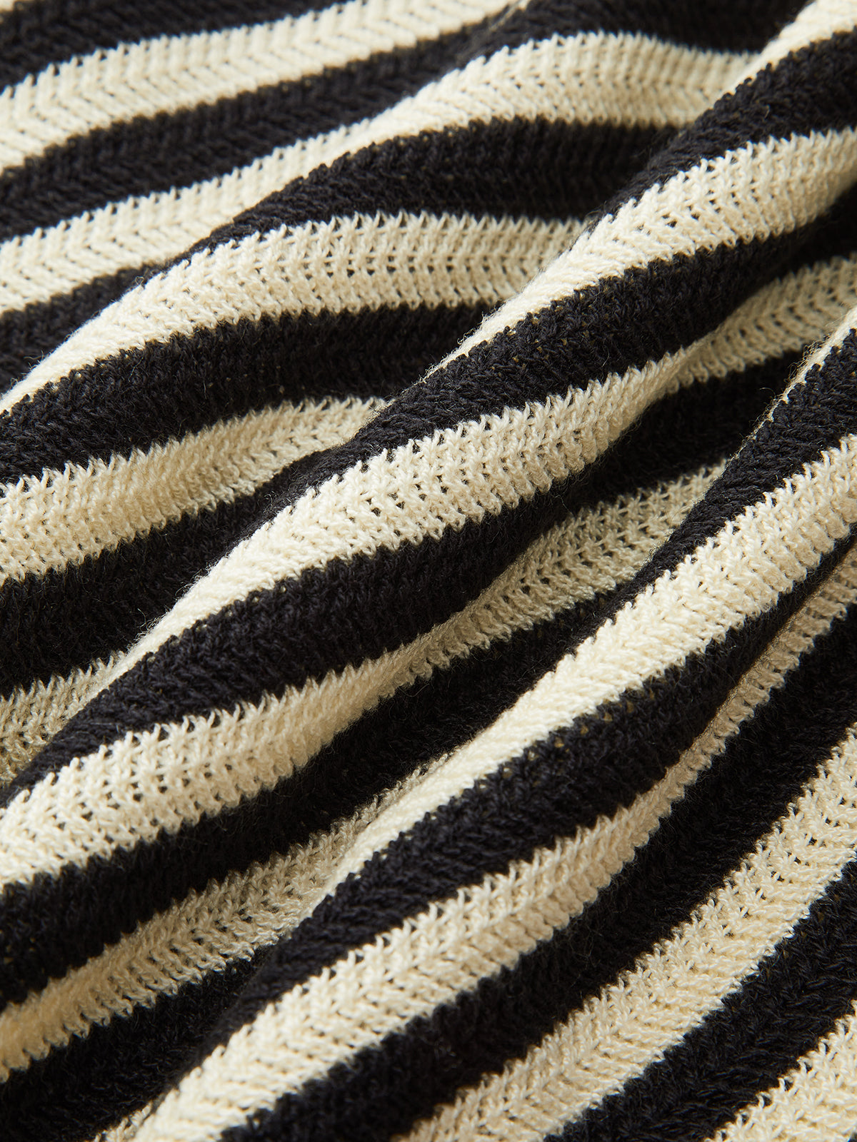 Striped Cut-Out Flare Sleeve Knit Top-Massicos