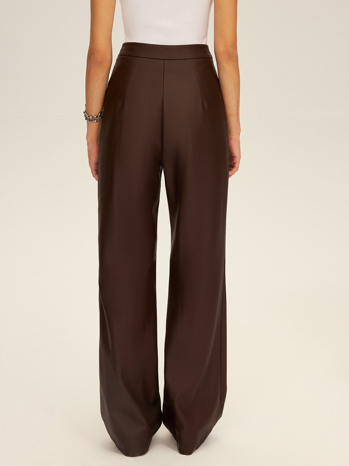 PU Leather Straight Leg Pants-Massicos
