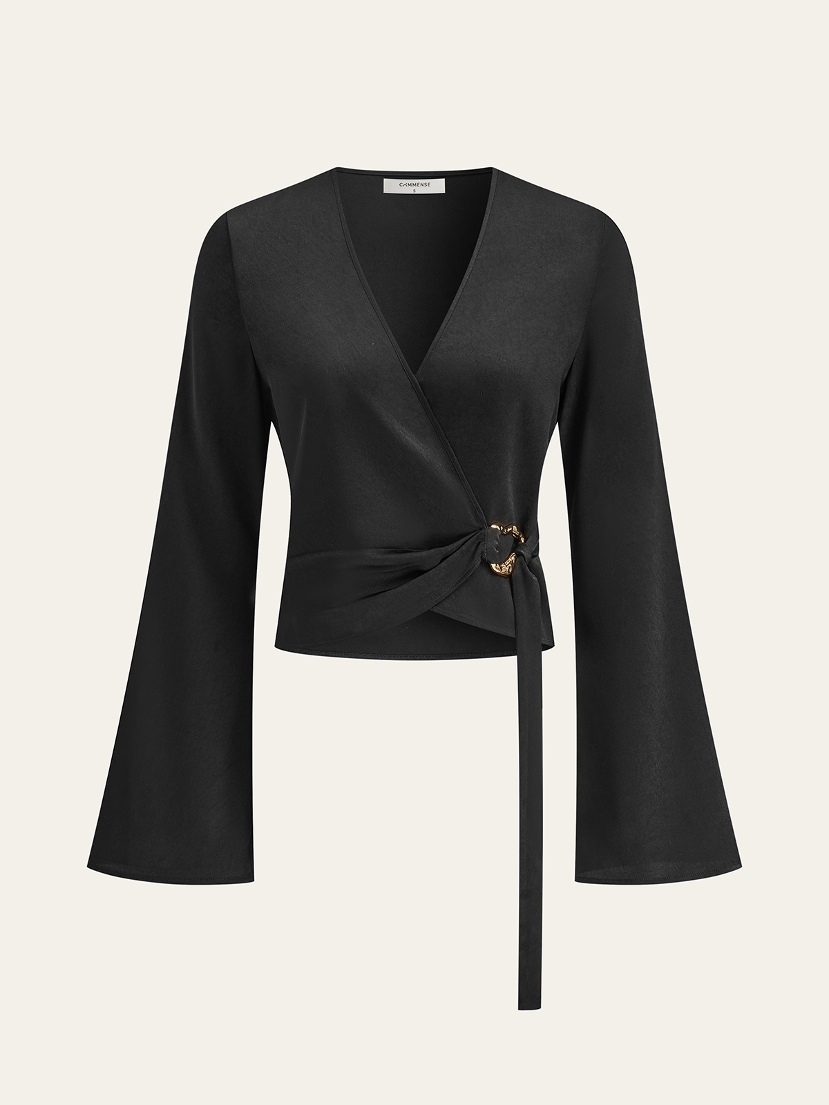 Bell Sleeves Wrap Top-Massicos