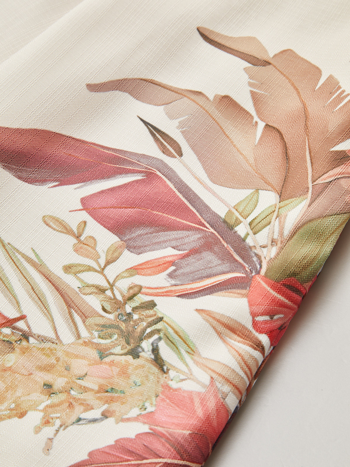 Belted Tropical Print Mid-Waist Shorts-Massicos
