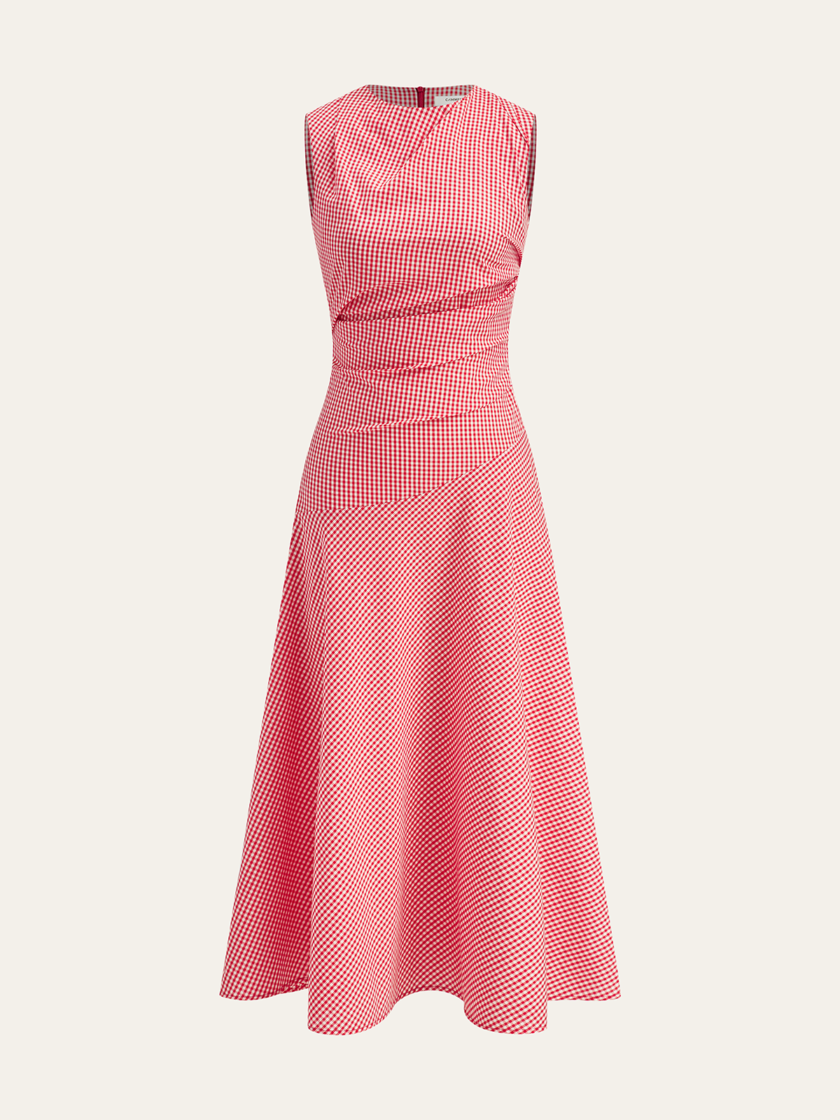 Gingham Midi Dress-Massicos