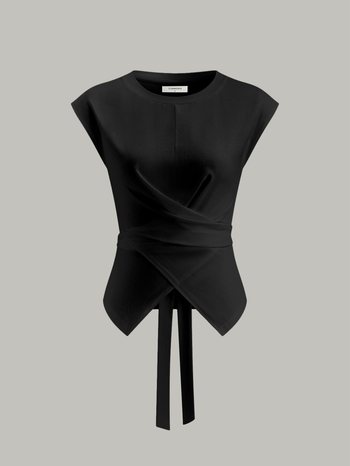 Wrap-Front Tie-Back Top-Massicos
