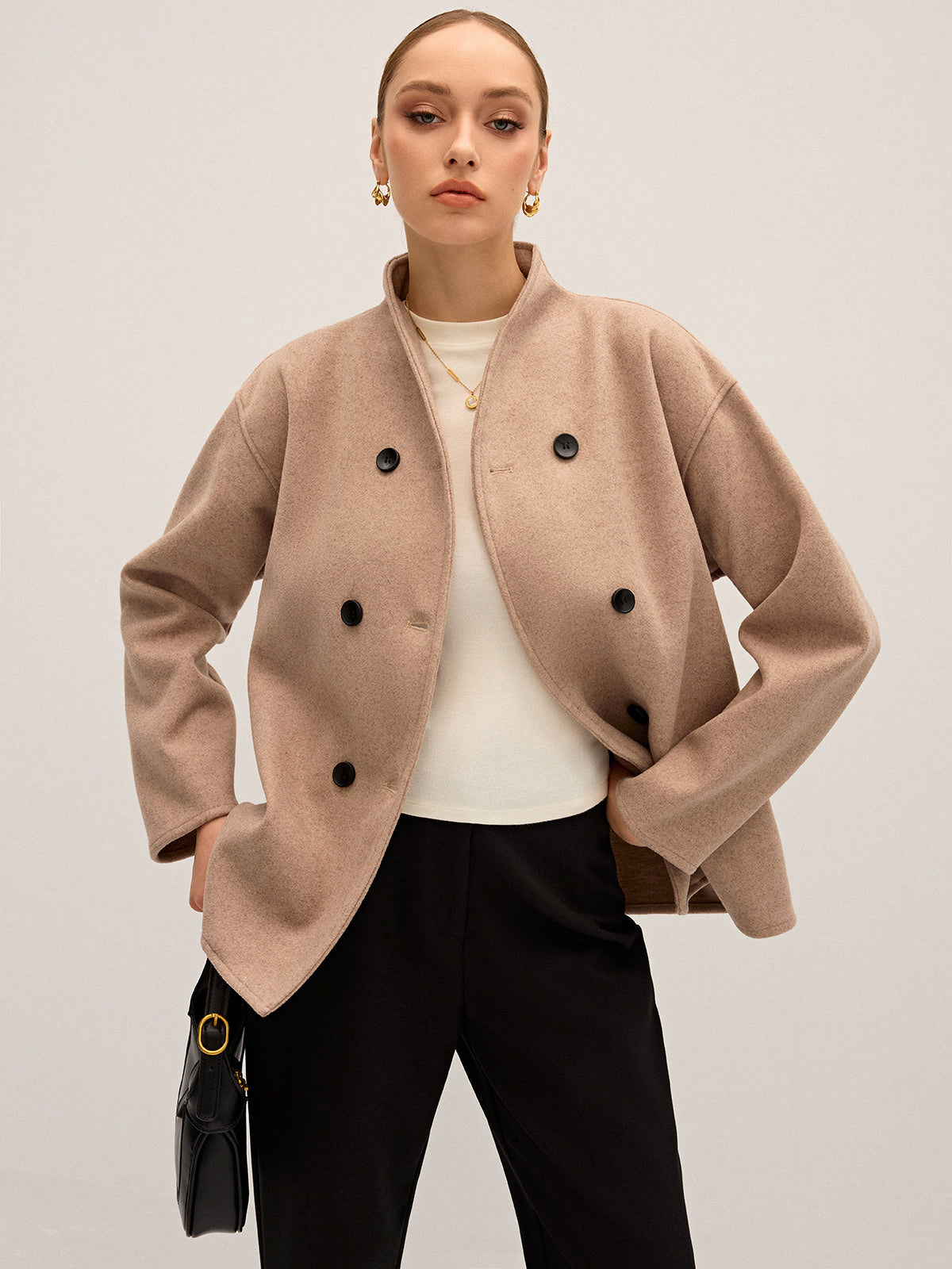 Oversized Button-Down Jacket-Massicos