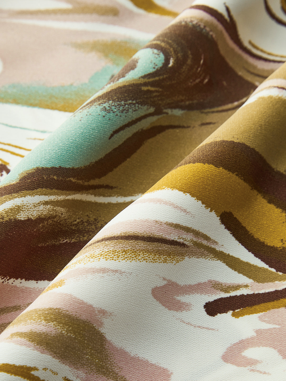 Abstract Print Halter Neck Top-Massicos
