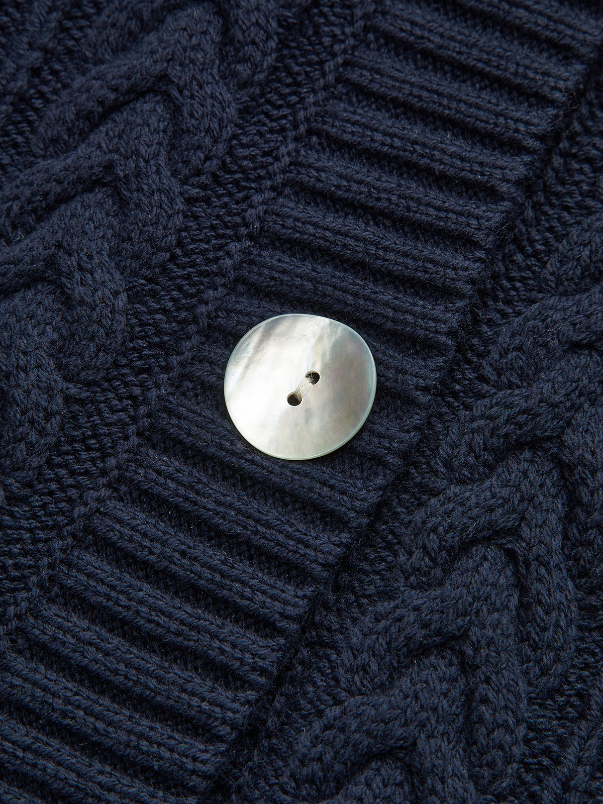 Cable-Knit Button V-Neck Vest-Massicos