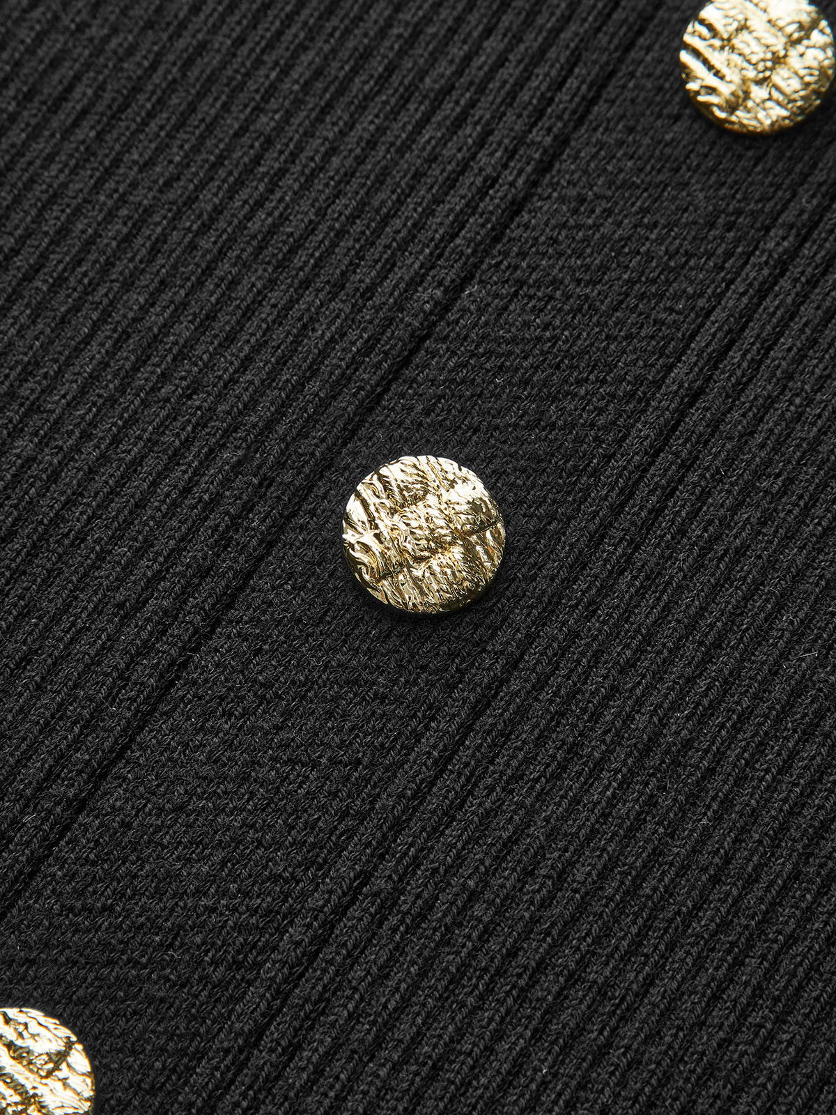 Metal Button Peplum Wool Knit Top-Massicos