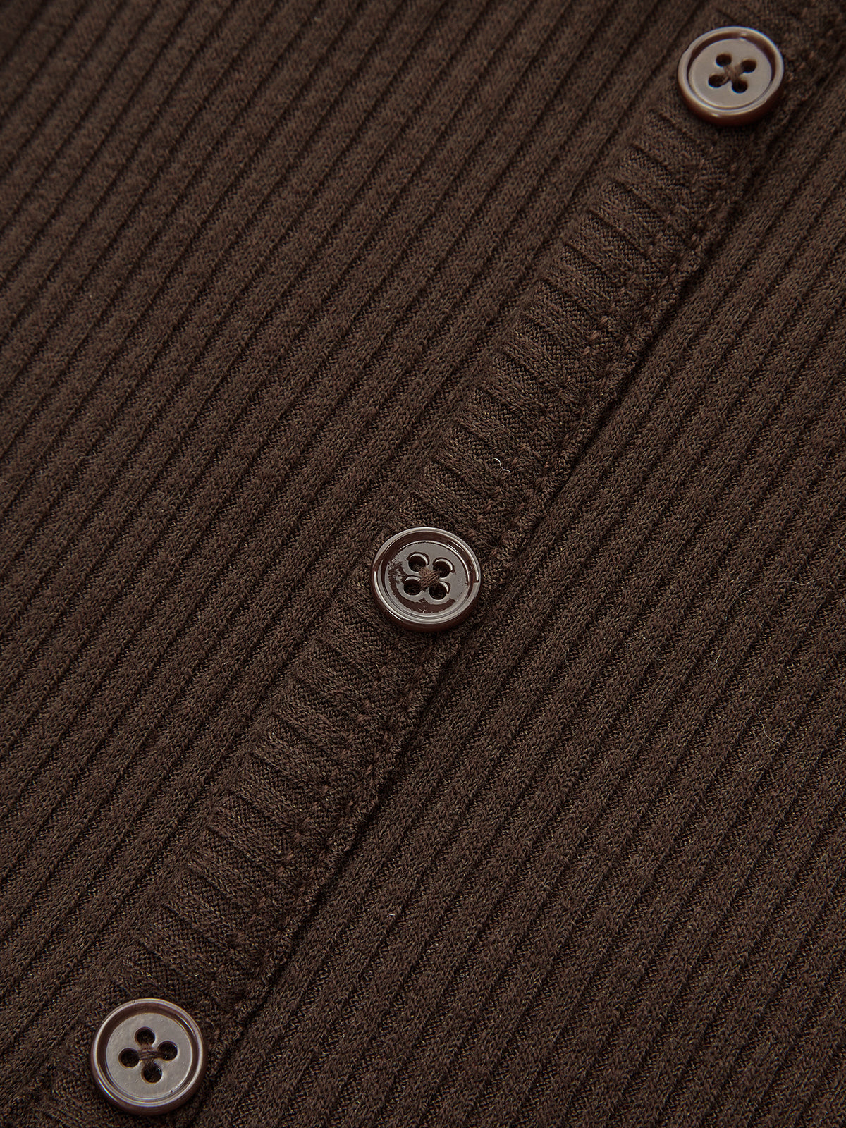 Asymmetric Button Detail Ribbed T-Shirt-Massicos