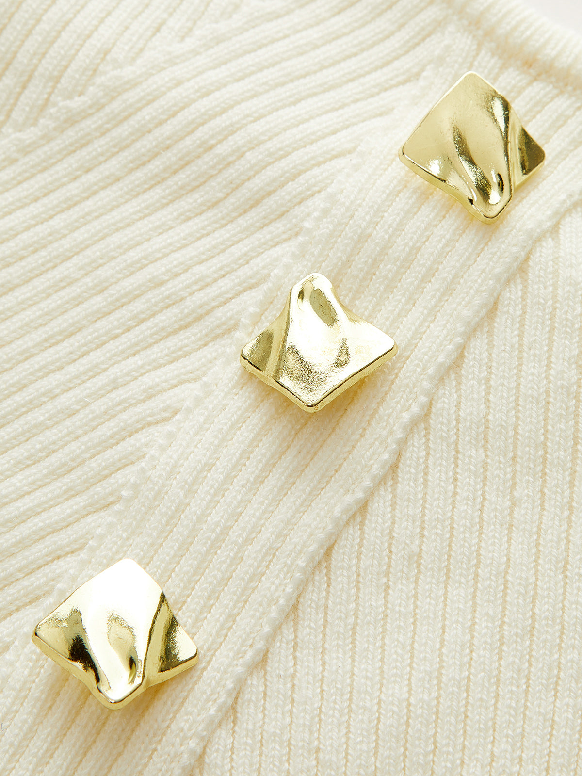 Ribbed Knit Metal Button Cami Top-Massicos