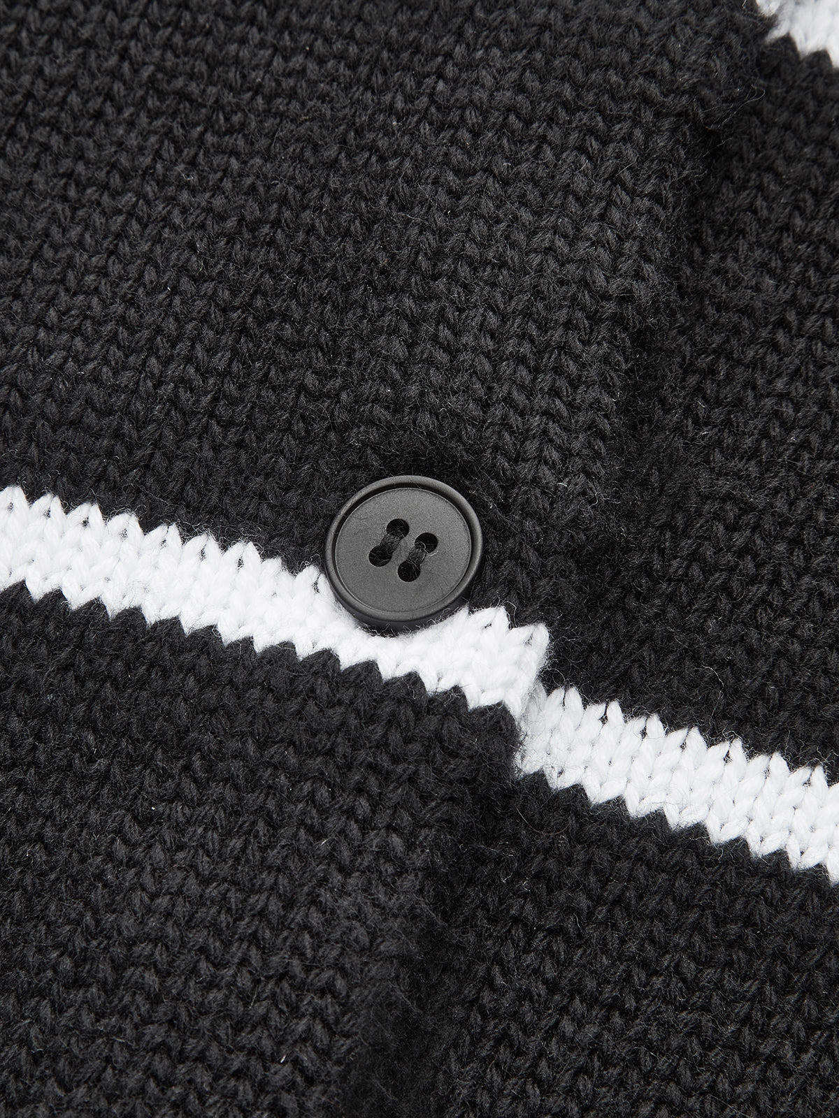 Striped Wool Blend Button Cardigan-Massicos