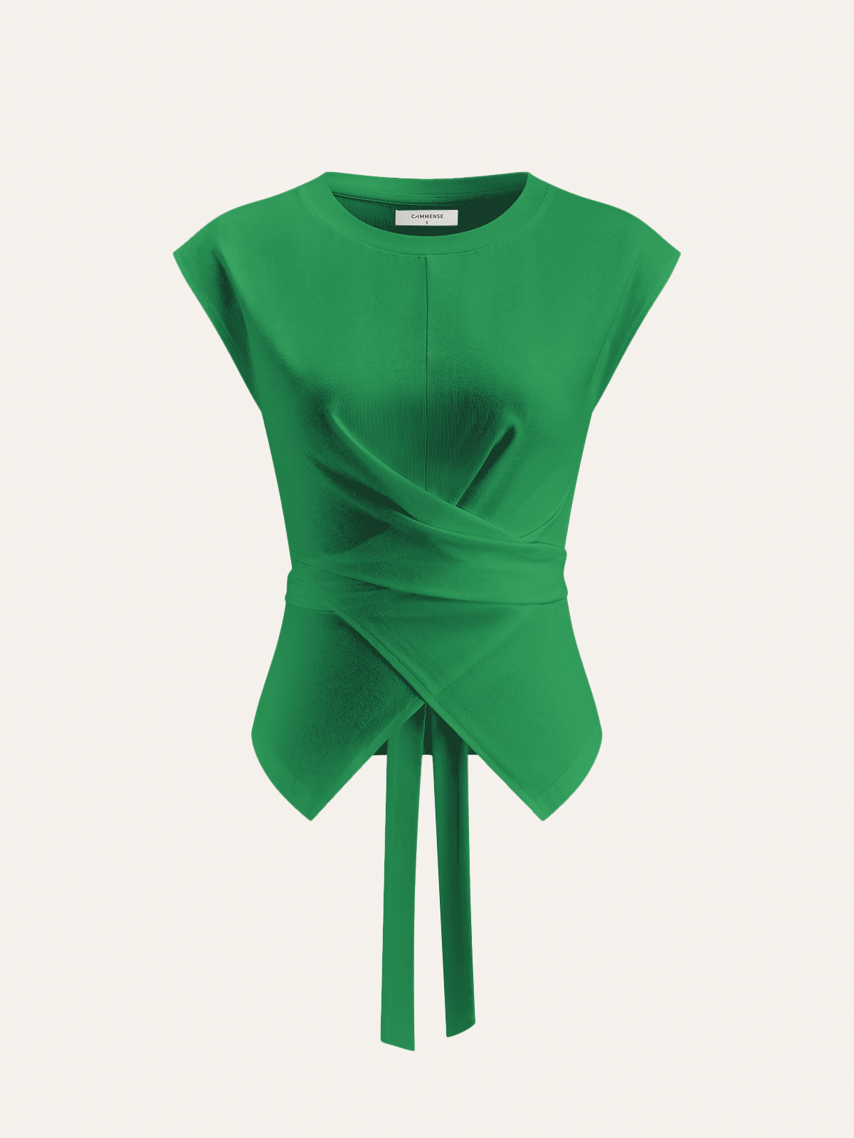 Wrap-Front Tie-Back Top-Massicos