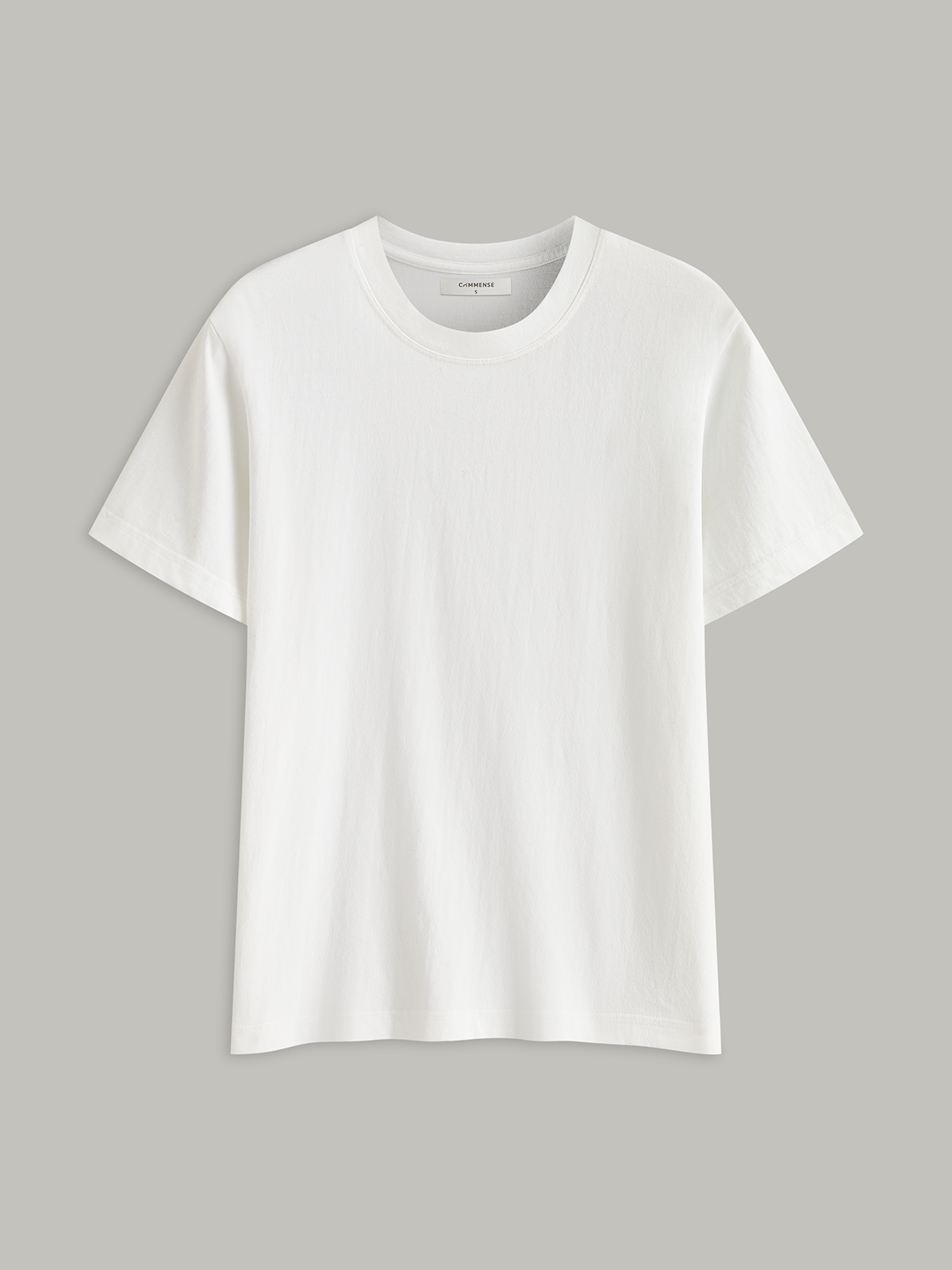 Water-Repellent Cotton Crew Neck T-Shirt-Massicos