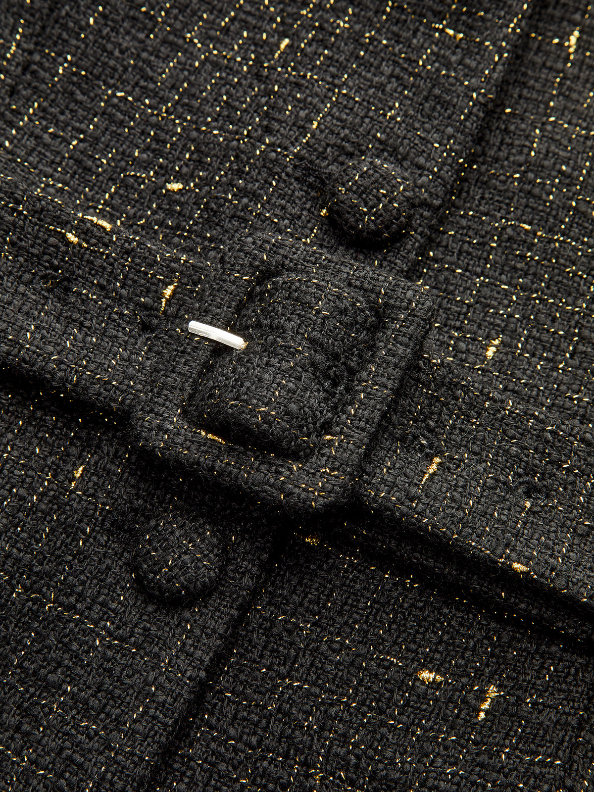 Tweed Belted Sleeveless Vest-Massicos