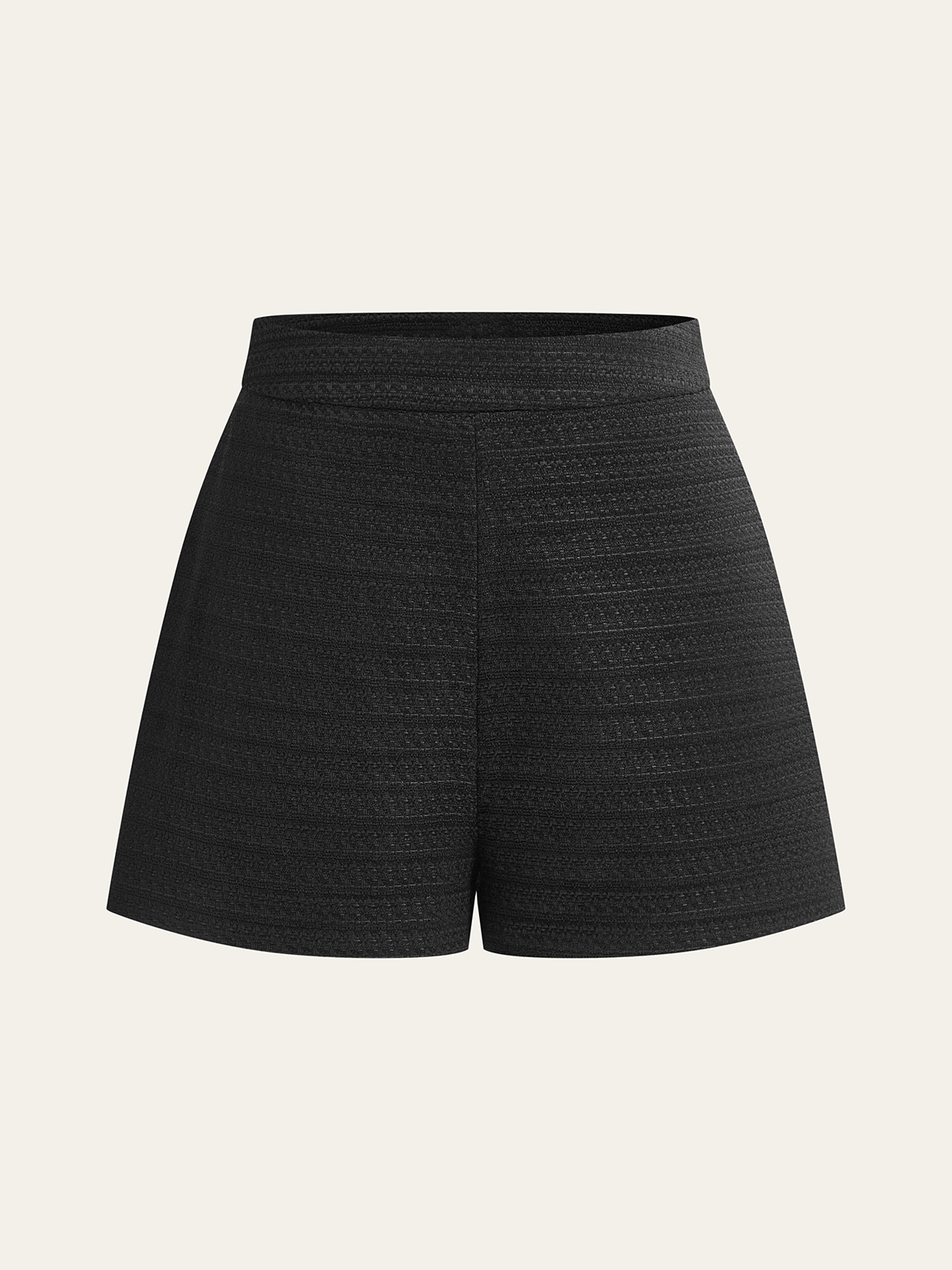 Pocketed Tweed Metal Button Shorts Set-Massicos