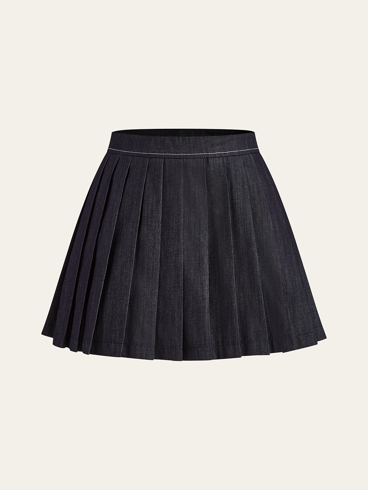 Zip Front Jacket and Pleated Mini Skirt Set-Massicos