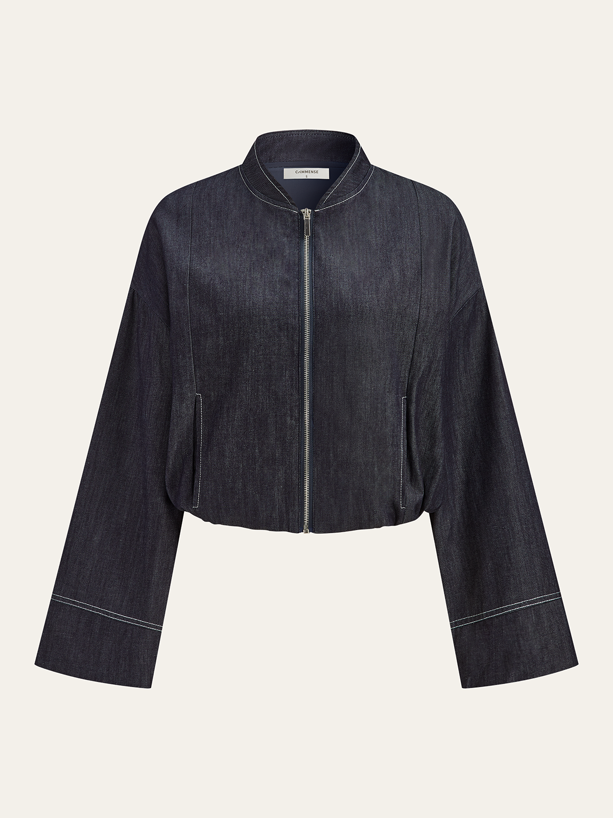 Zip Front Jacket and Pleated Mini Skirt Set-Massicos
