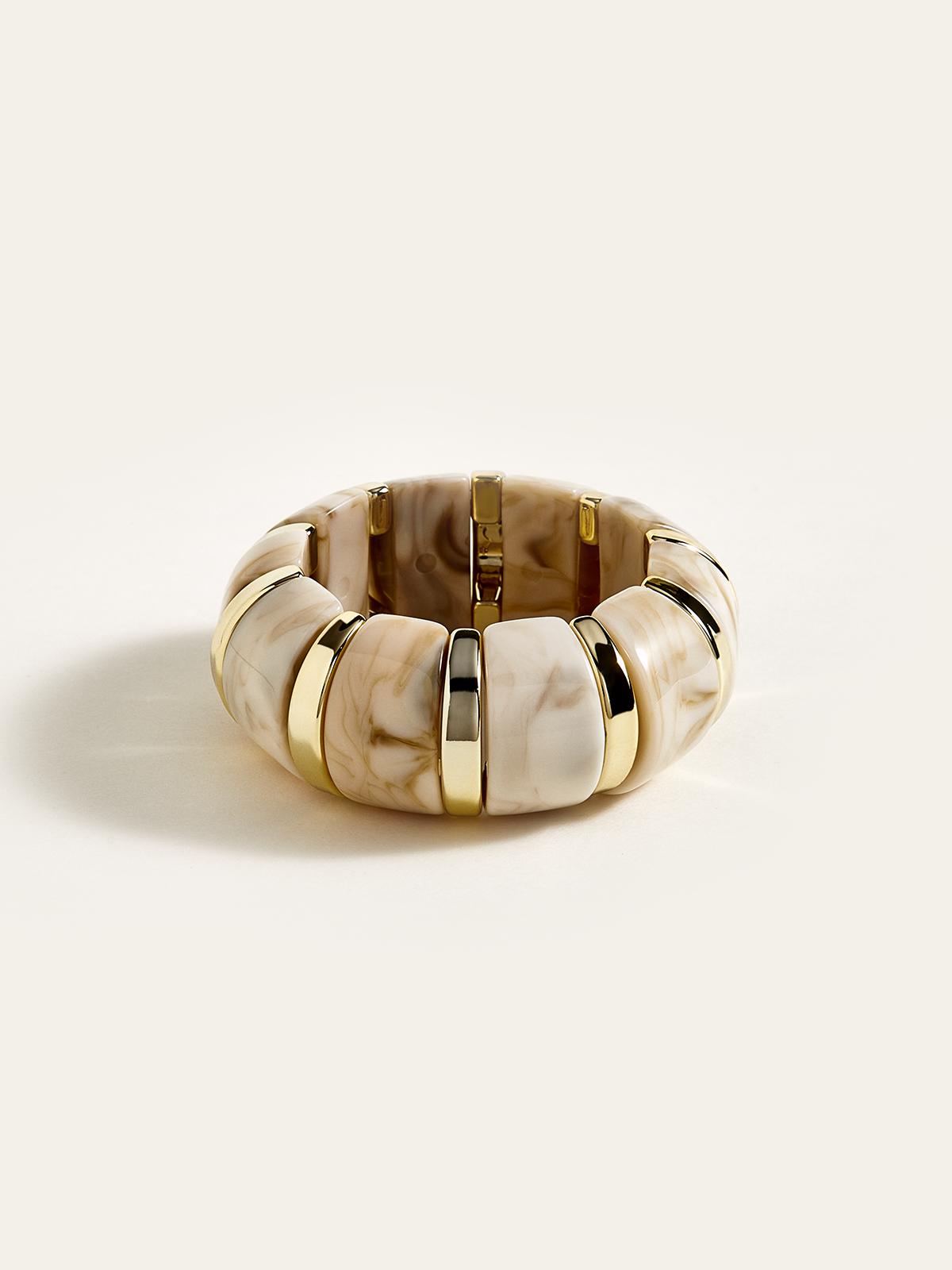 Marbled Resin and Golden Bracelet-Massicos