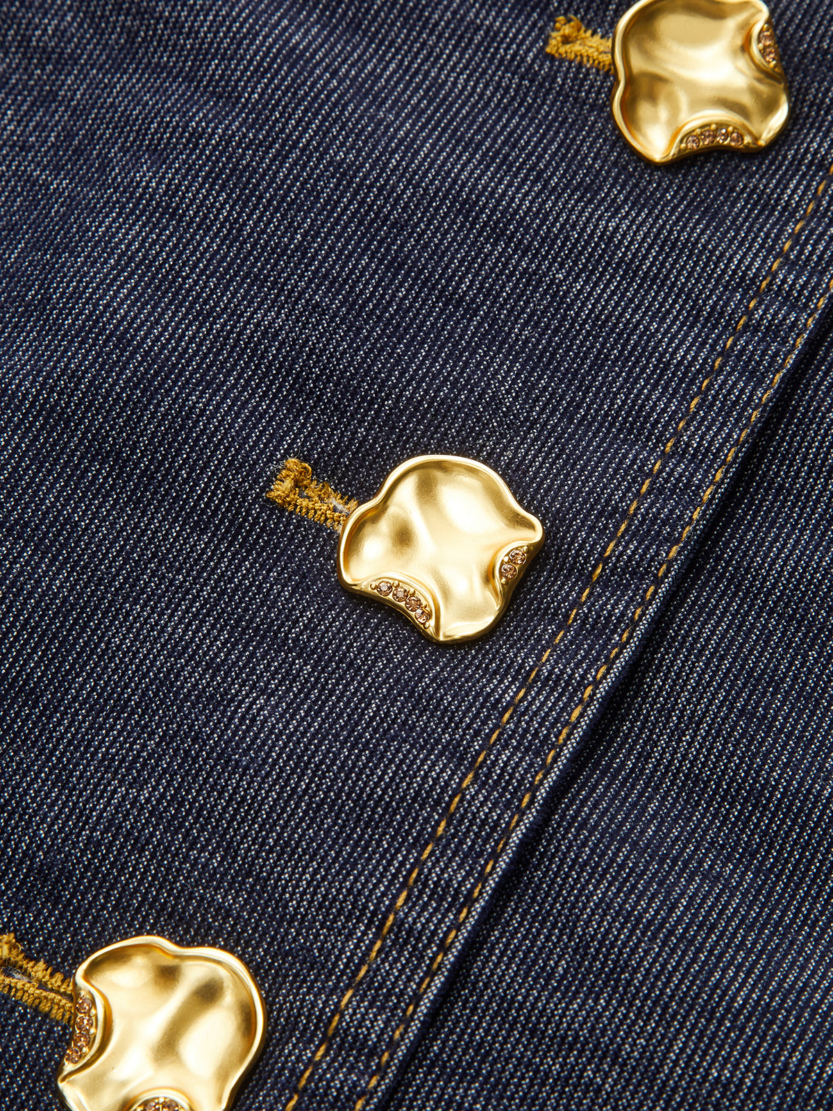 Metal Button-Front Mini Skirt-Massicos