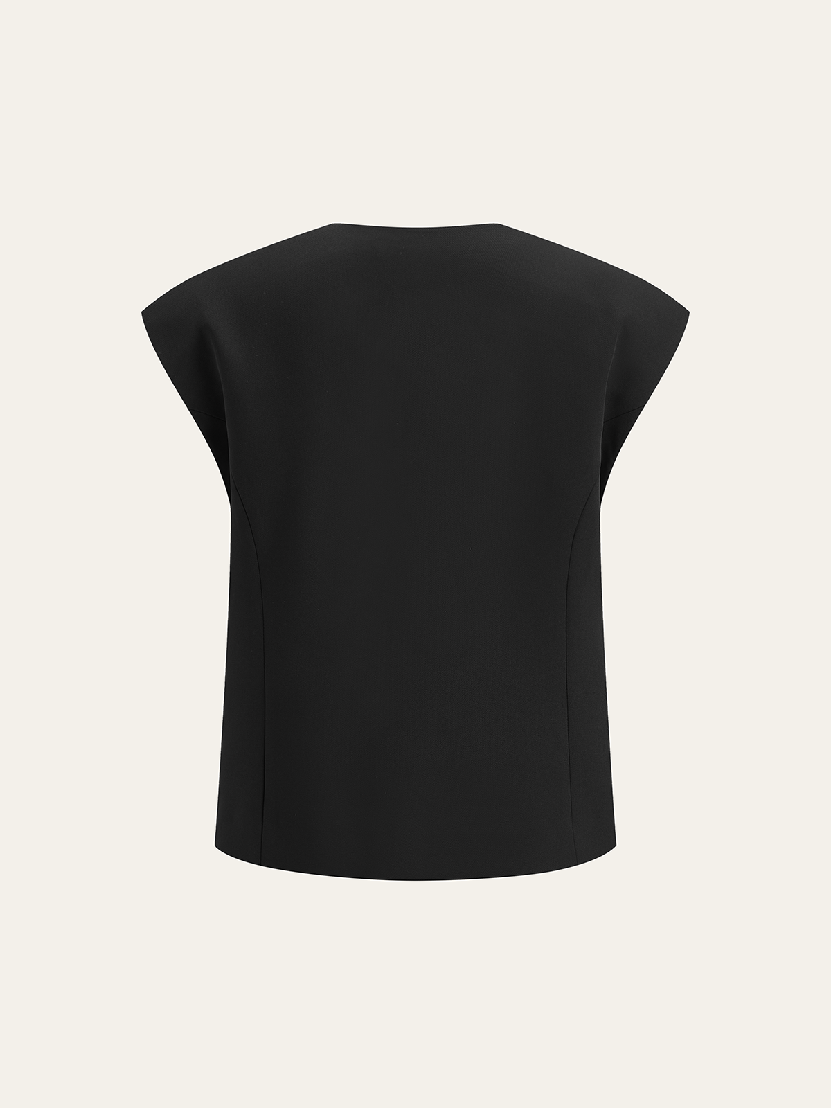 Metal Detail Cap Sleeve Vest-Massicos
