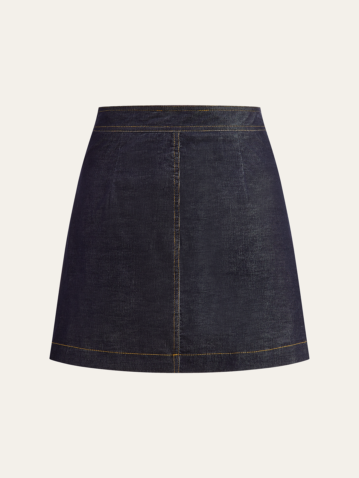 Metal Button-Front Mini Skirt-Massicos
