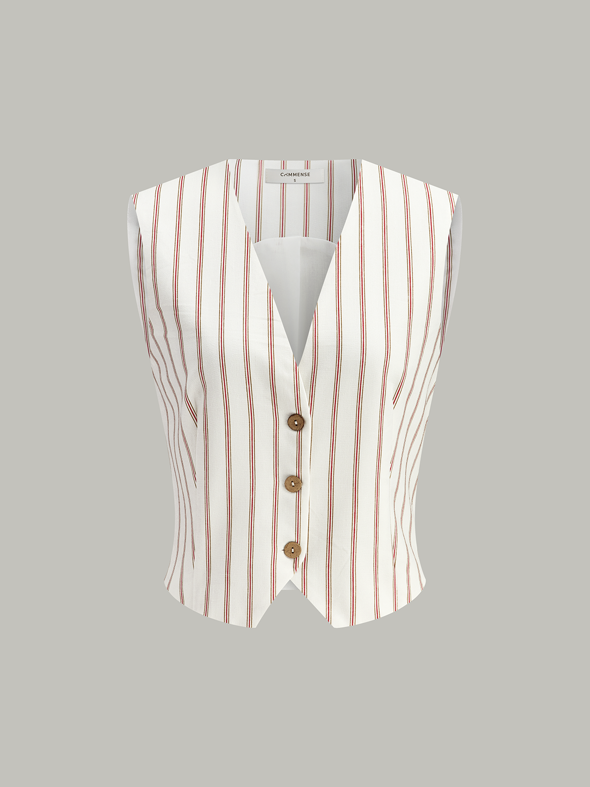 Belted Striped Shorts Set-Massicos