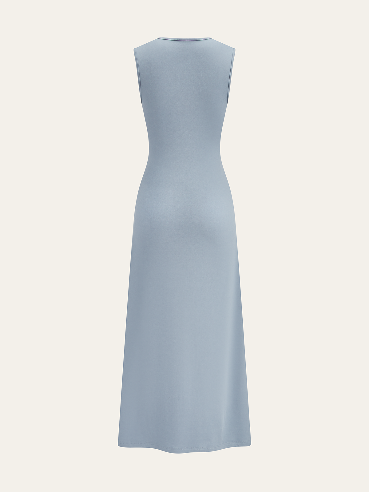 Waist-Twist Metal Buckle Maxi Dress-Massicos