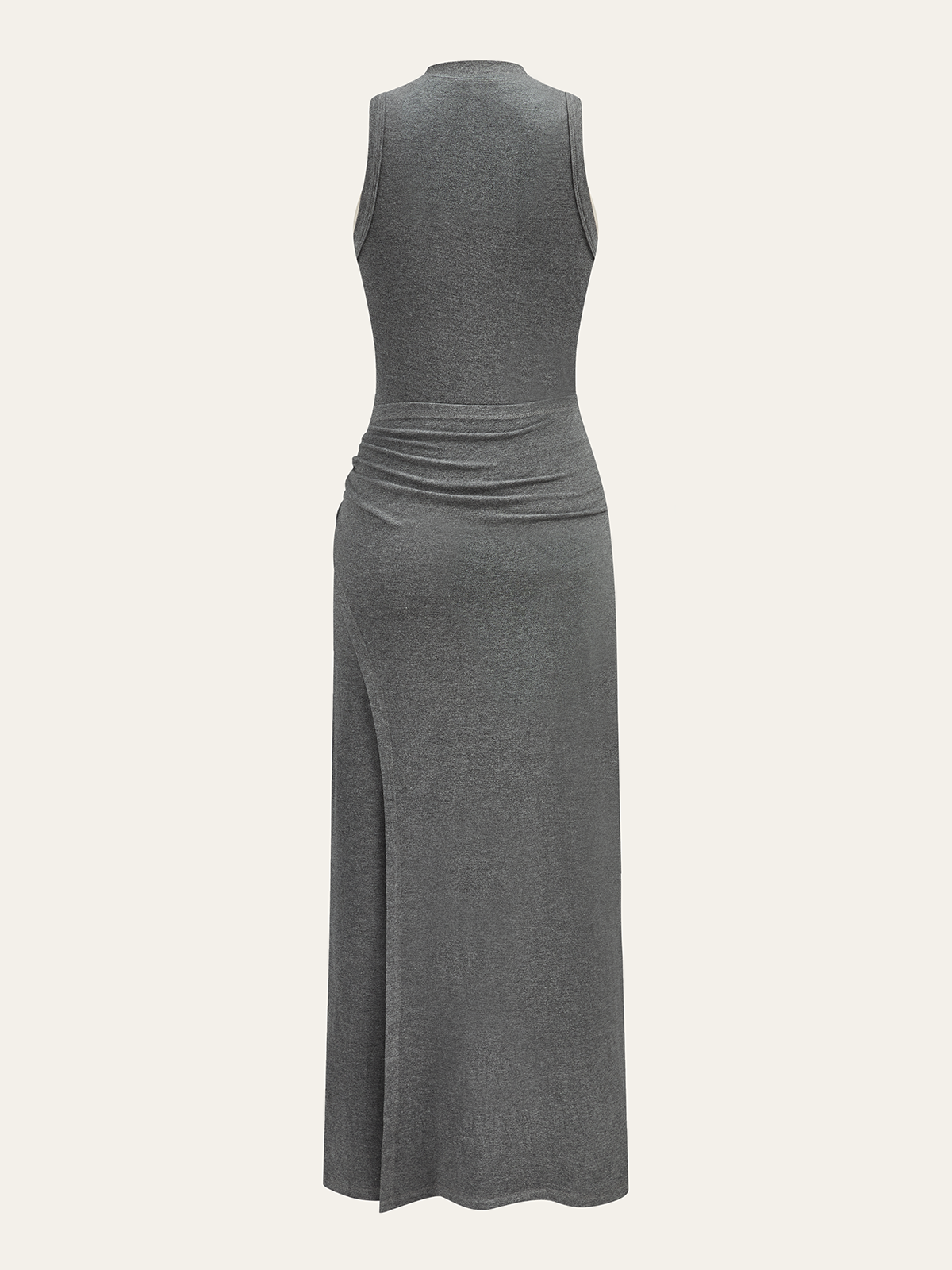 Sleeveless Mock Neck Midi Dress-Massicos