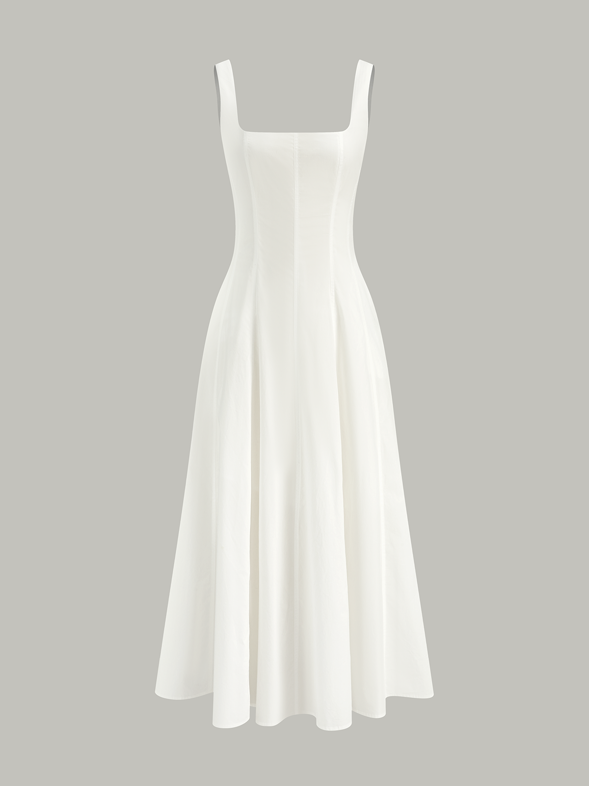 Cotton Maxi Dress with Lace-Up Back-Massicos