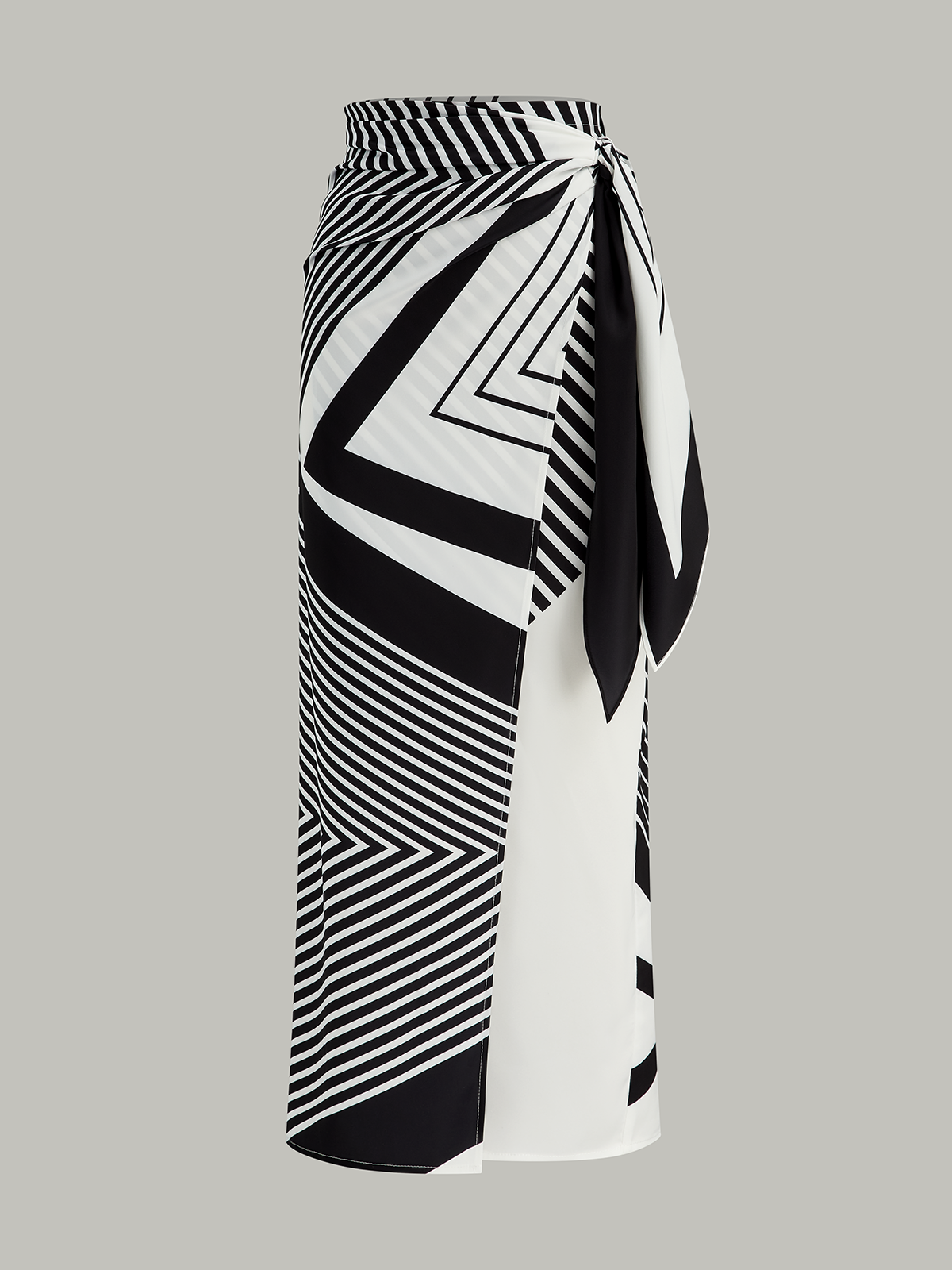 Sleeveless Top and Print Wrap Skirt Set-Massicos