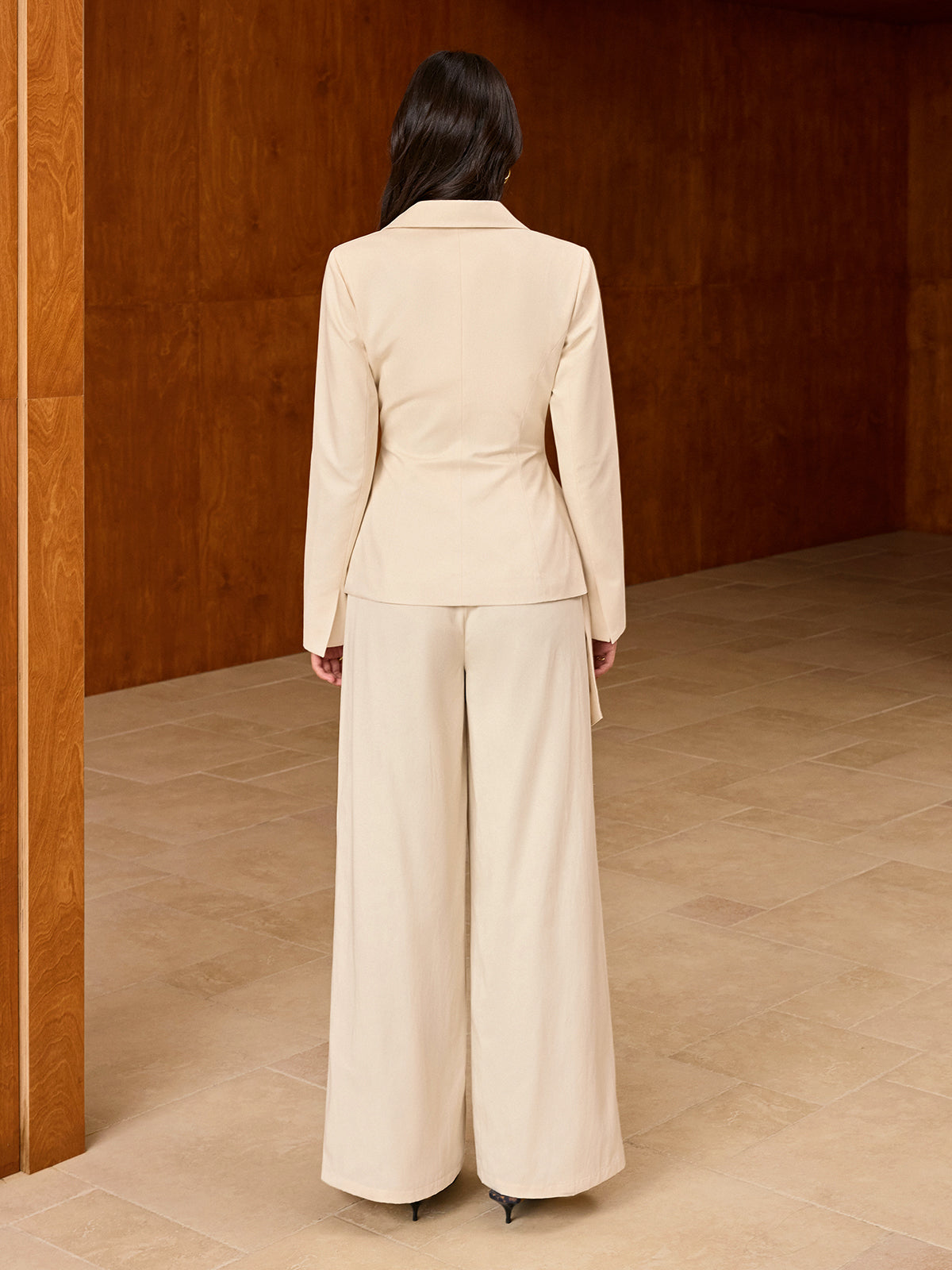 Asymmetric Belted Blazer-Massicos