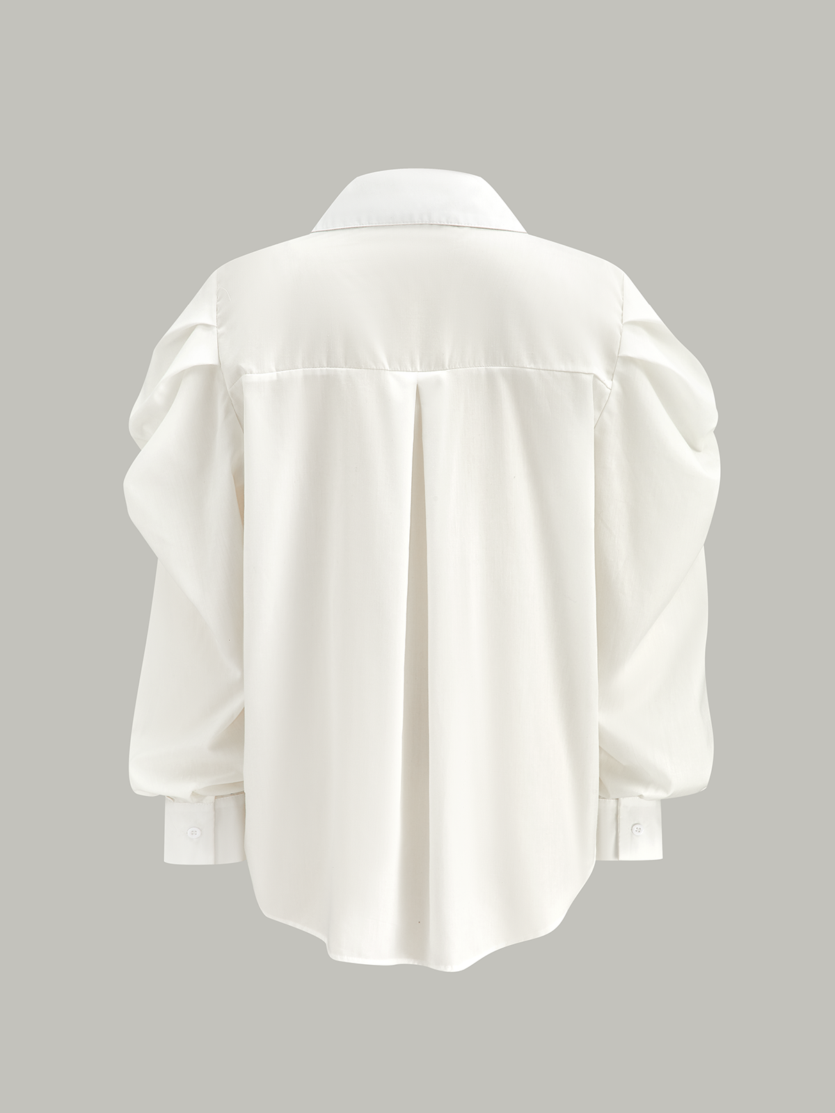 Puff-Sleeve Button-Down Shirt-Massicos