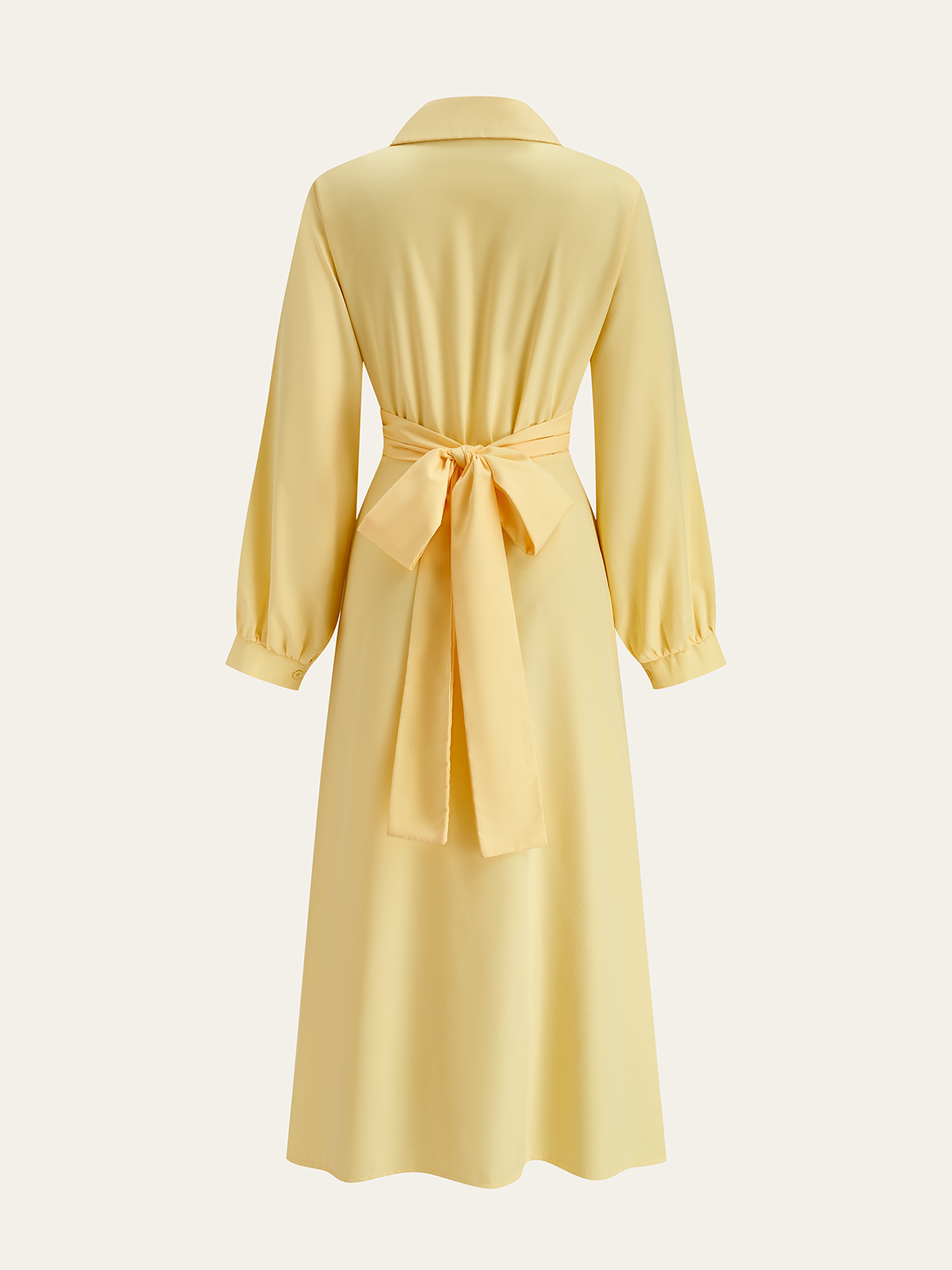 Back Bow Tie Shirt Dress-Massicos