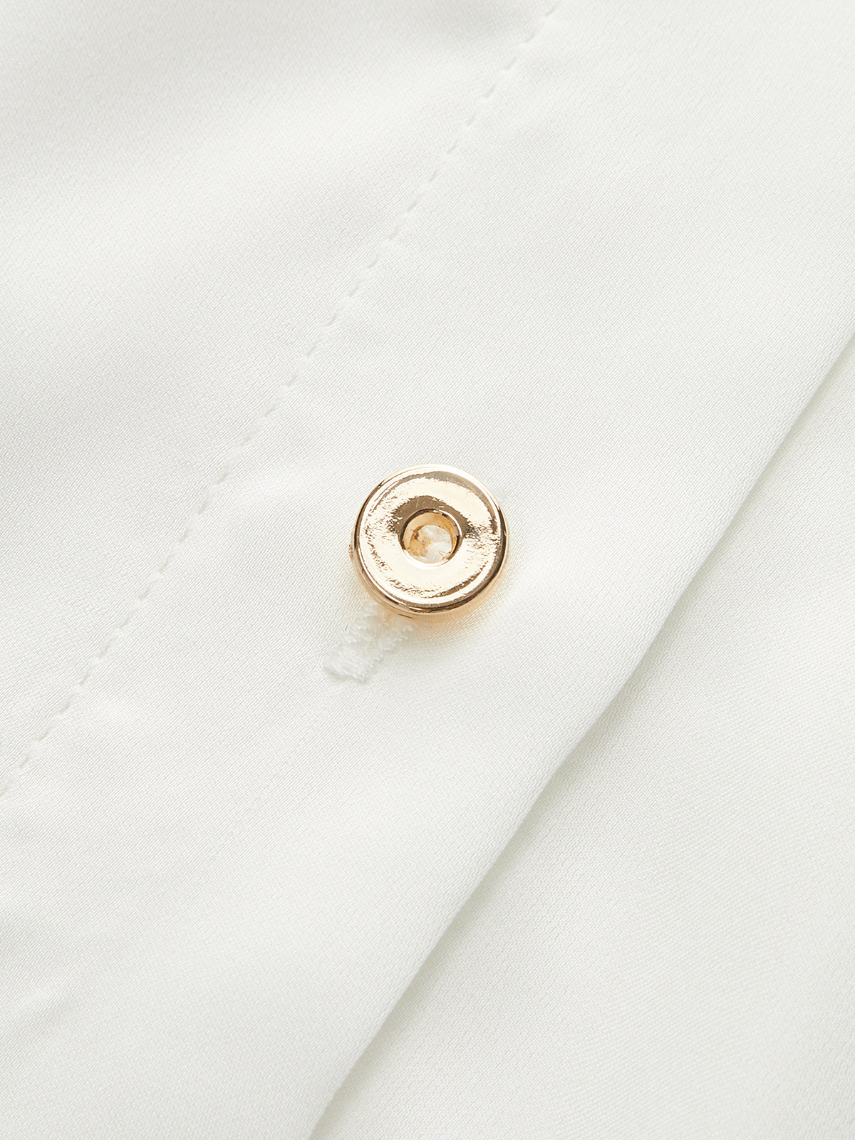 Wrinkle-resistant Long Sleeve Satin Metal Button Shirt-Massicos