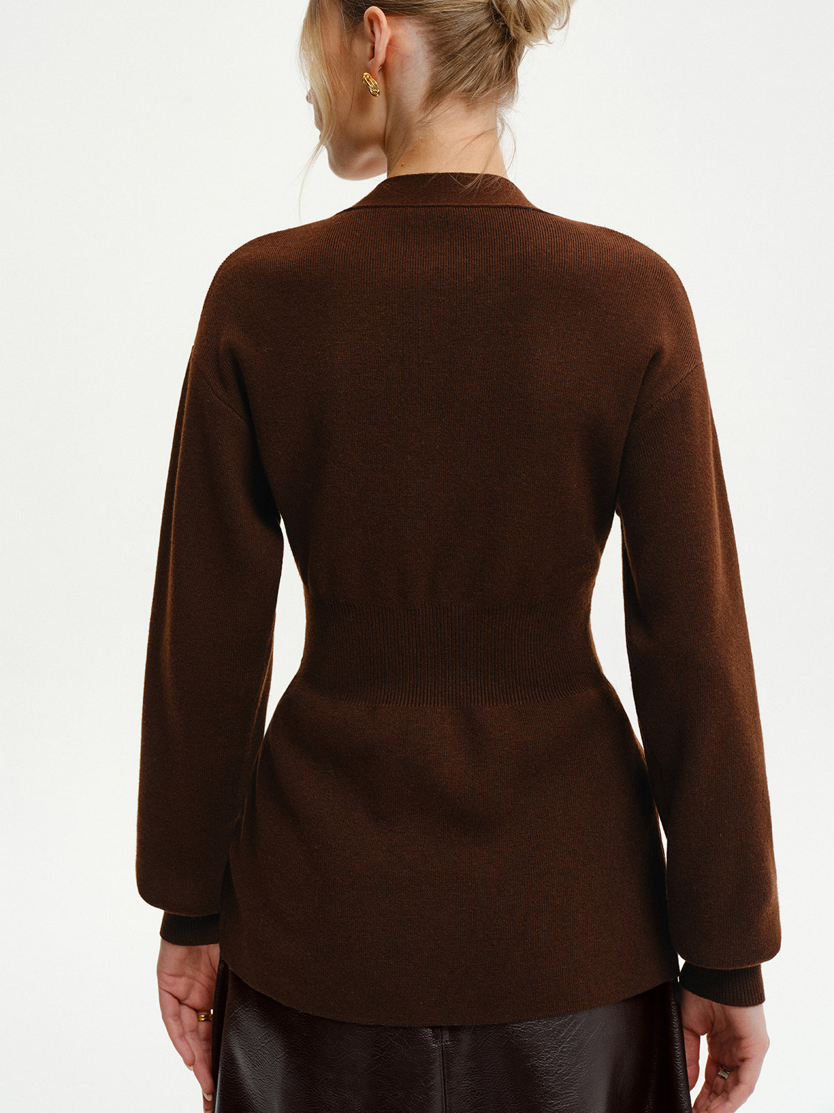 Wool-Blend V-Neck Button-Down Cardigan-Massicos