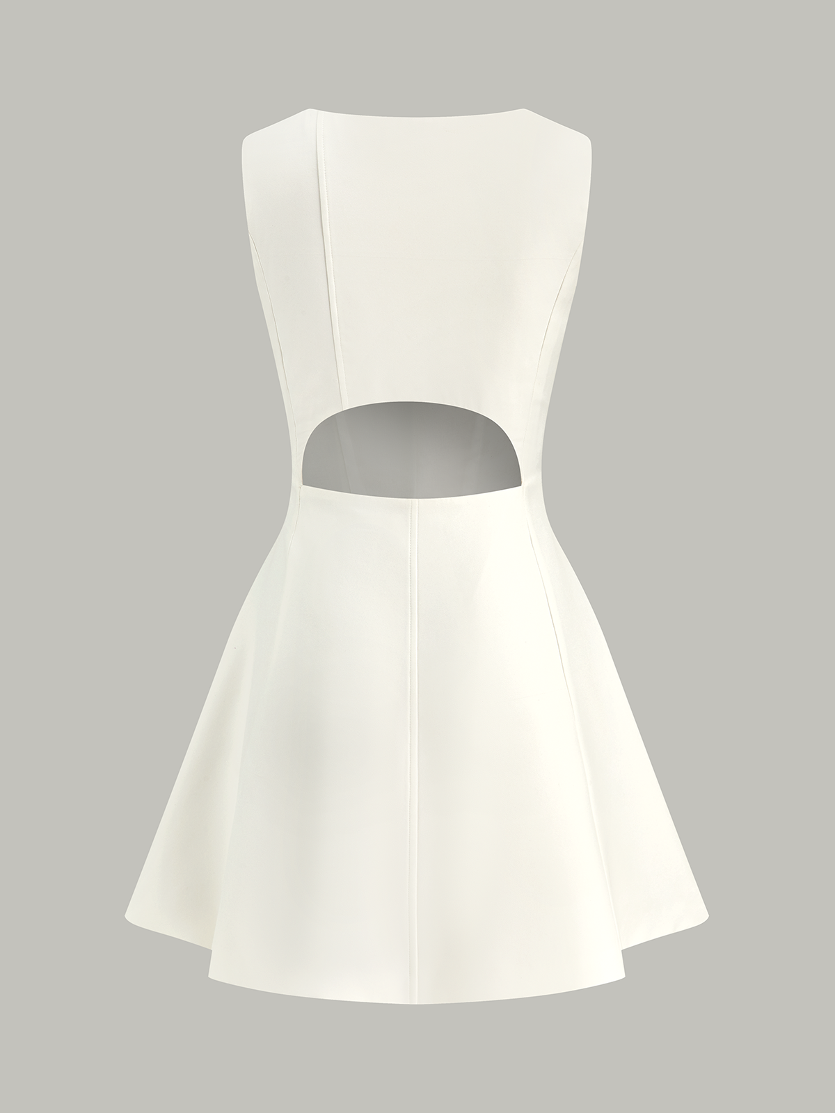 Asymmetric Neckline Flare Dress-Massicos
