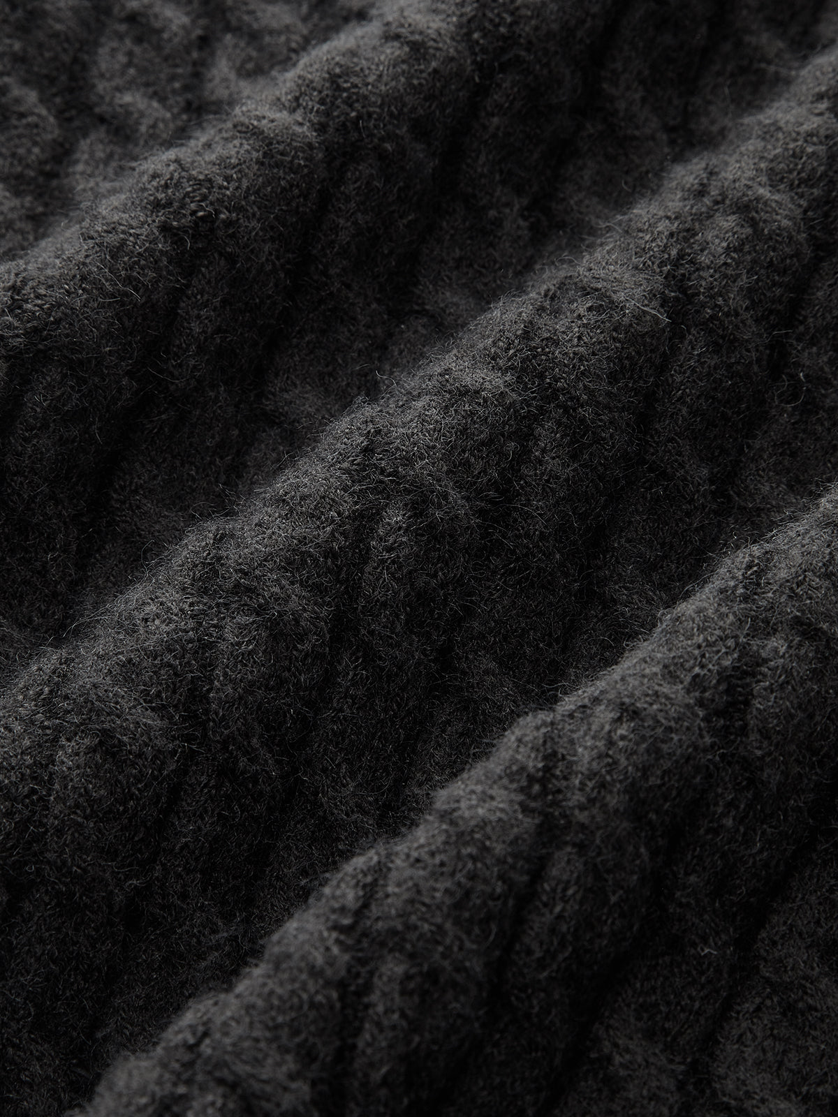 2 in1 Paneled Cable-Knit Cardigan-Massicos