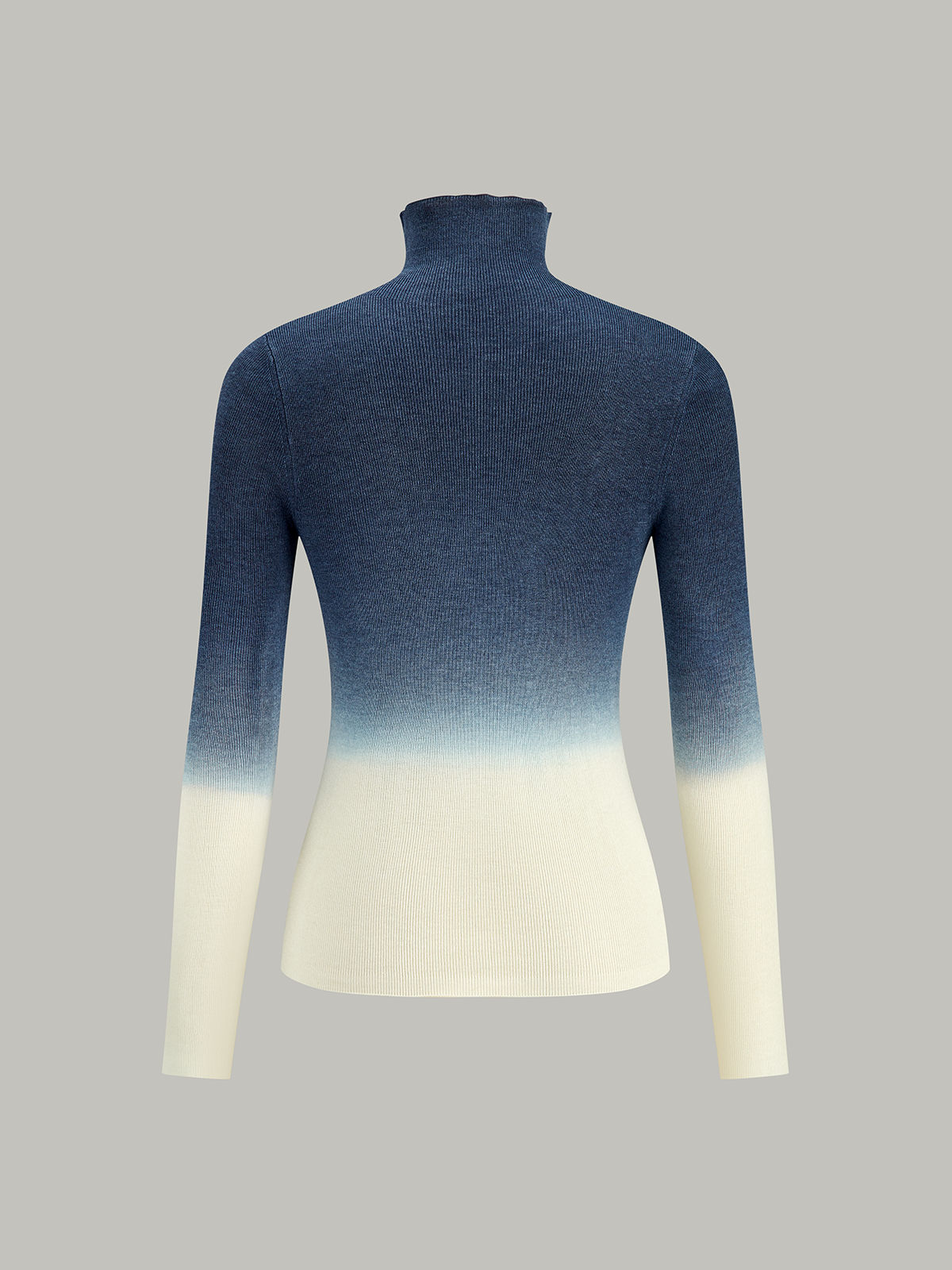 Wool-Blend Ombre Slim Knit Top-Massicos