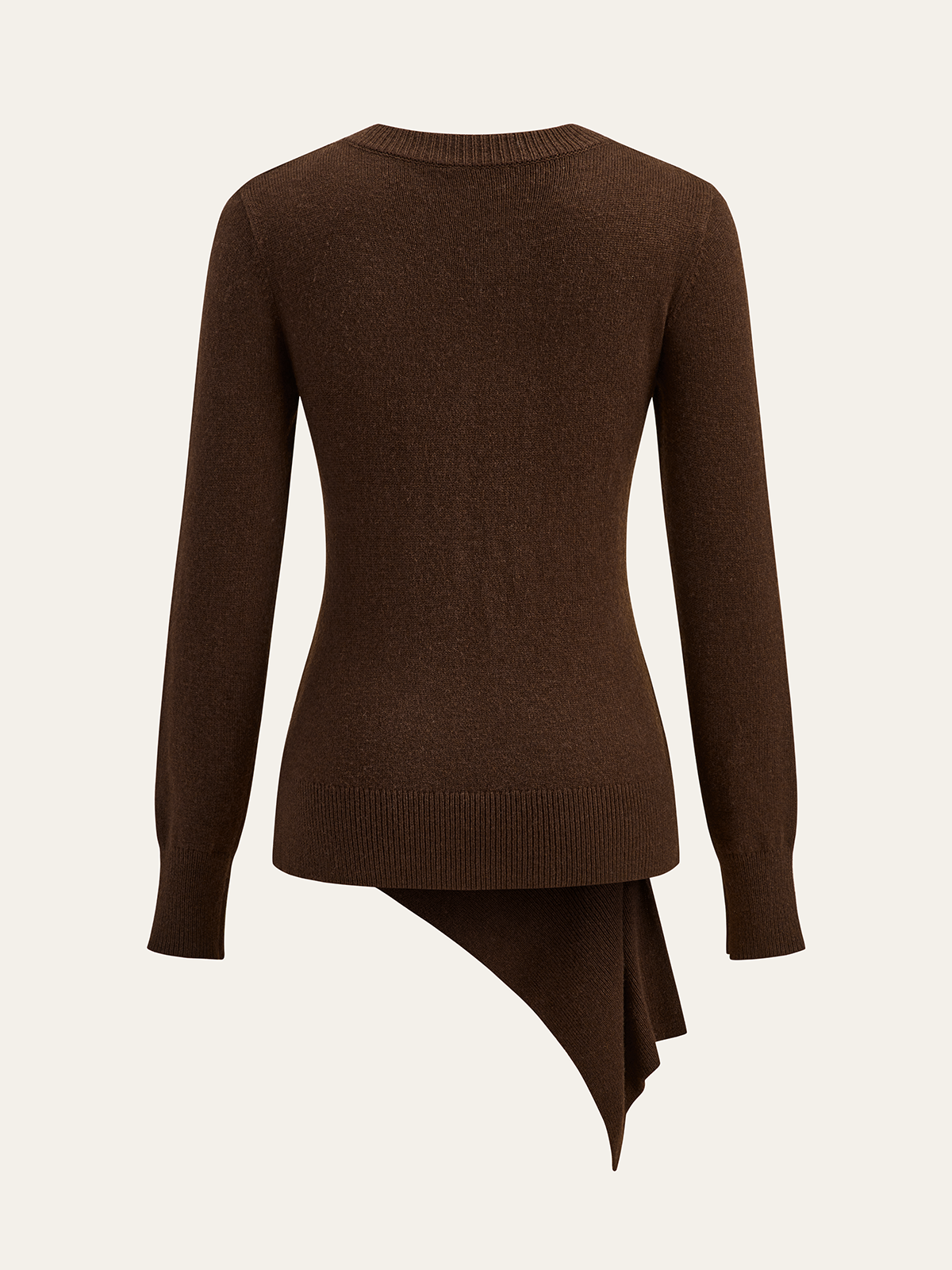 Metal Floral Wool Blend Asymmetric Sweater-Massicos