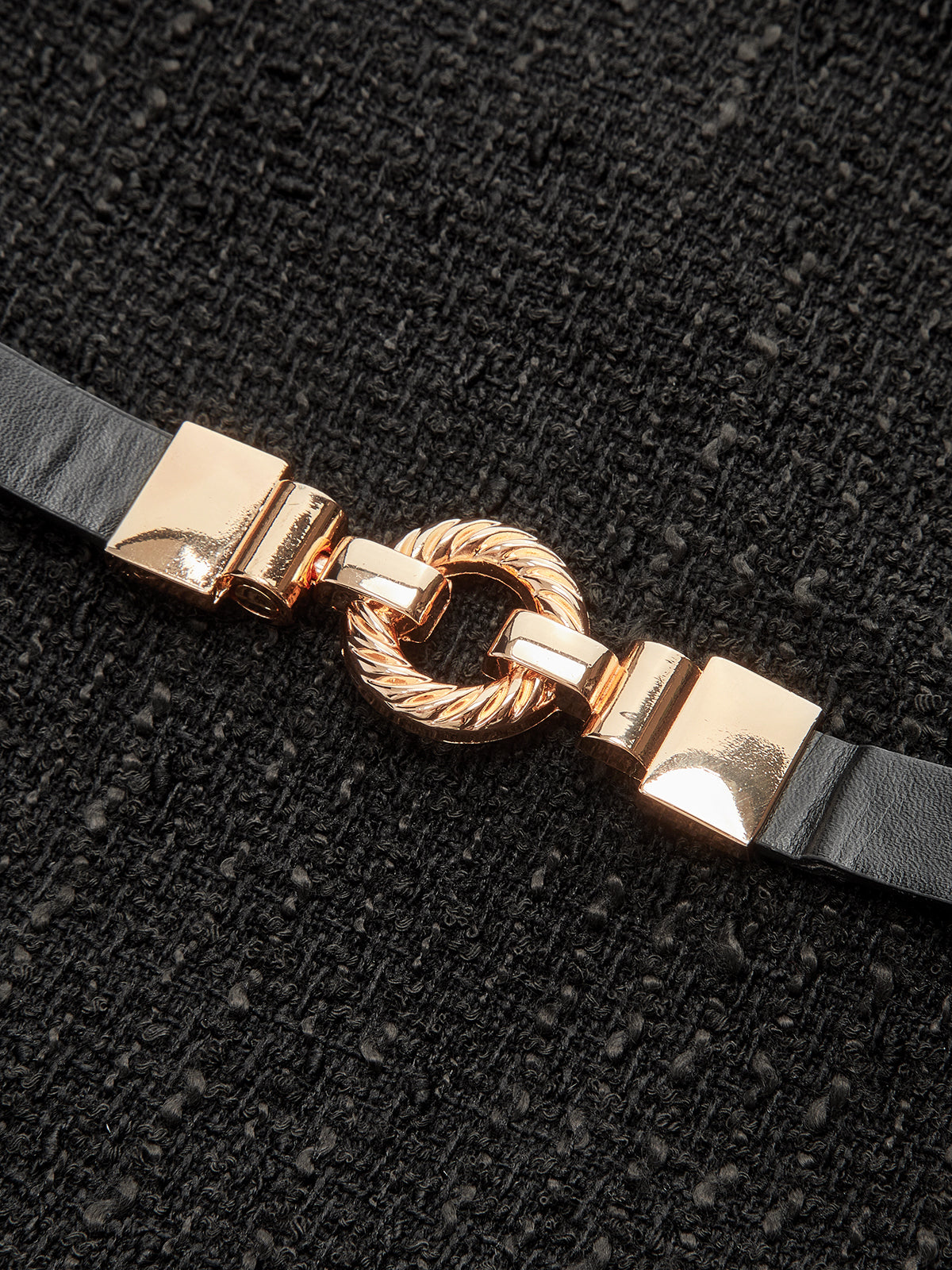 Tweed Sleeveless Pleated Mini Dress with Belt-Massicos