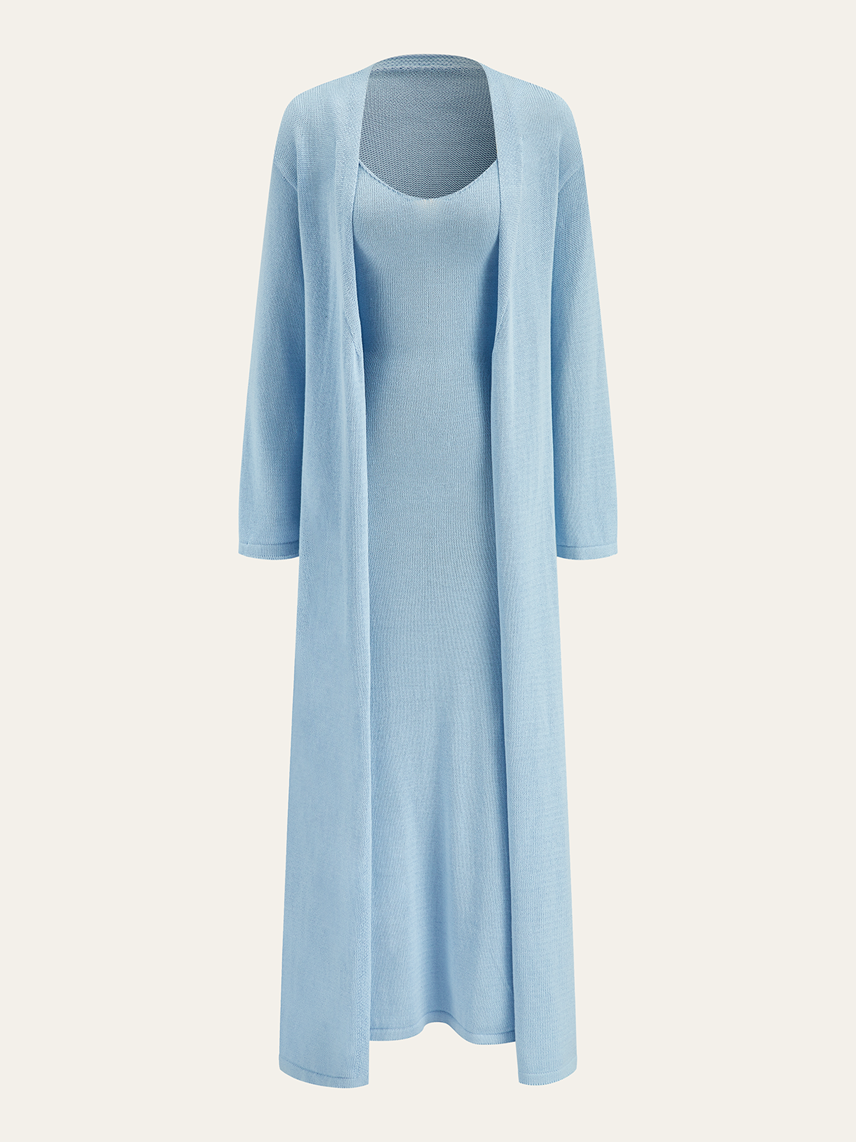 Cami Maxi Dress & Long-Sleeve Cardigan Two-Piece Set-Massicos