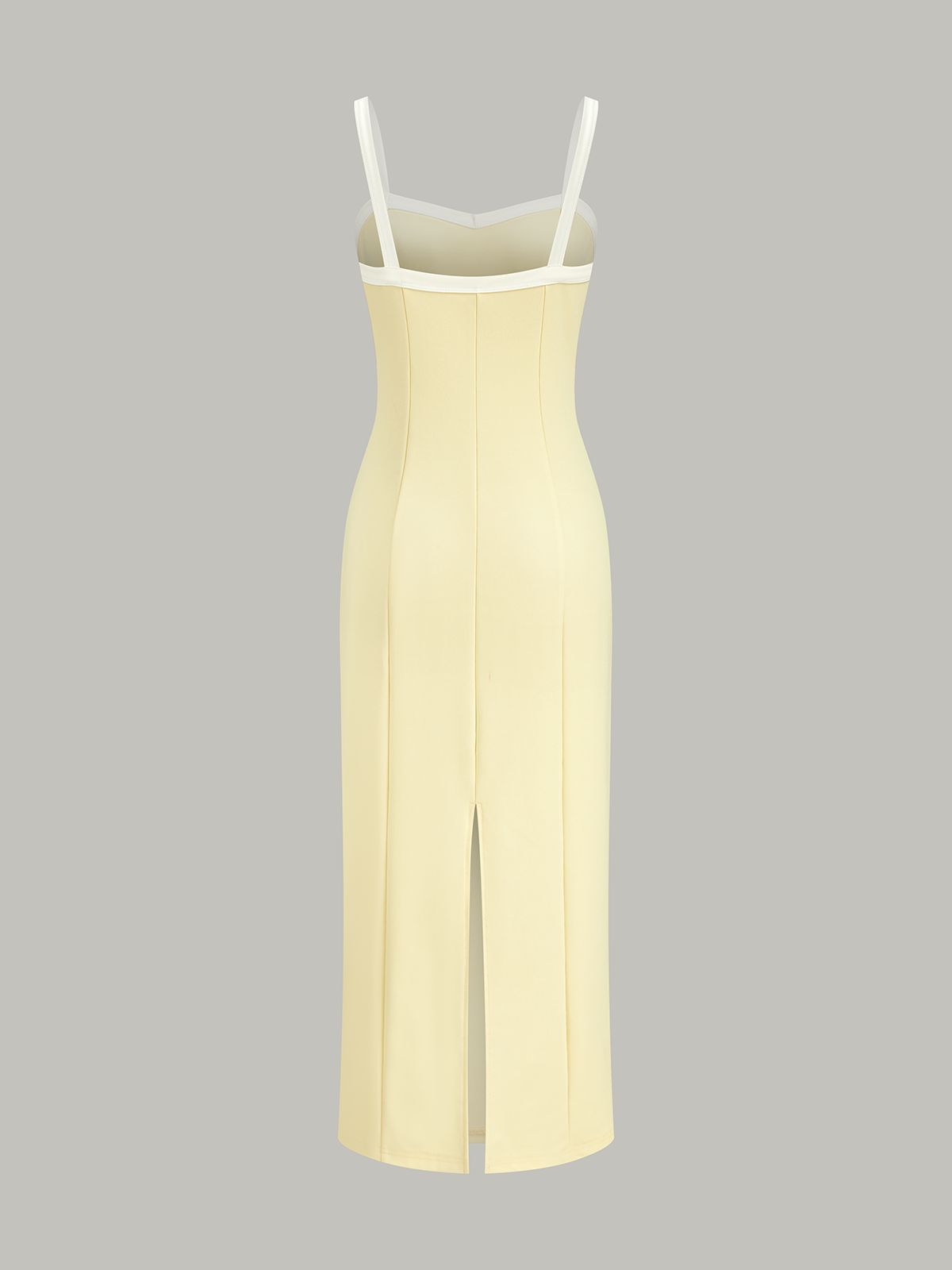 Contrast Trim Strappy Midi Dress-Massicos